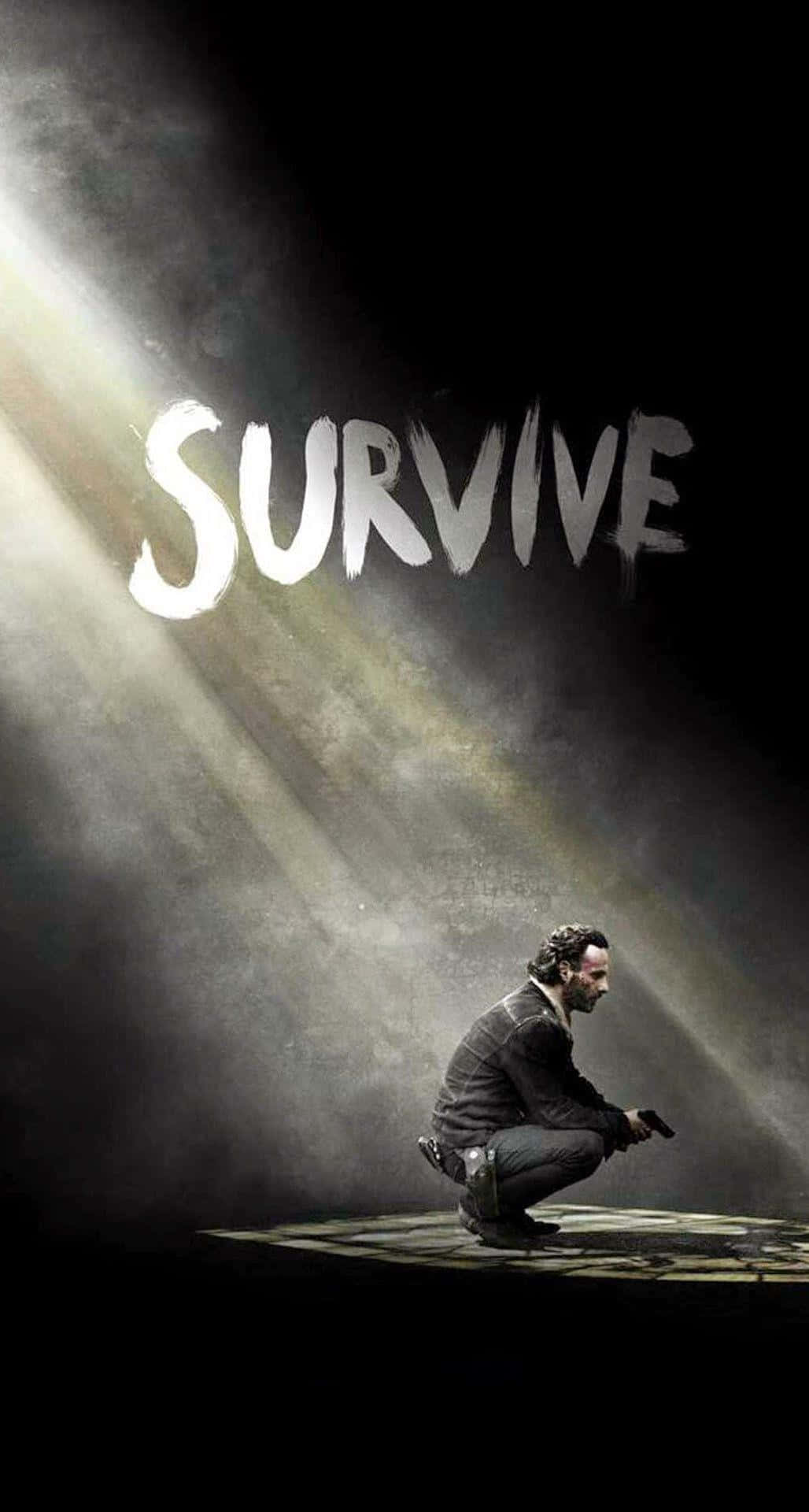 The Walking Dead, SURVIVE, dark room, Full HD Phone Wallpaper