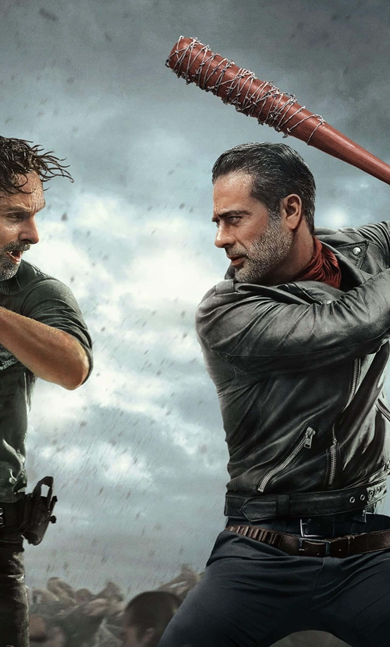 The Walking Dead, iPhone, barbed baseball bat, Full HD Phone Wallpaper