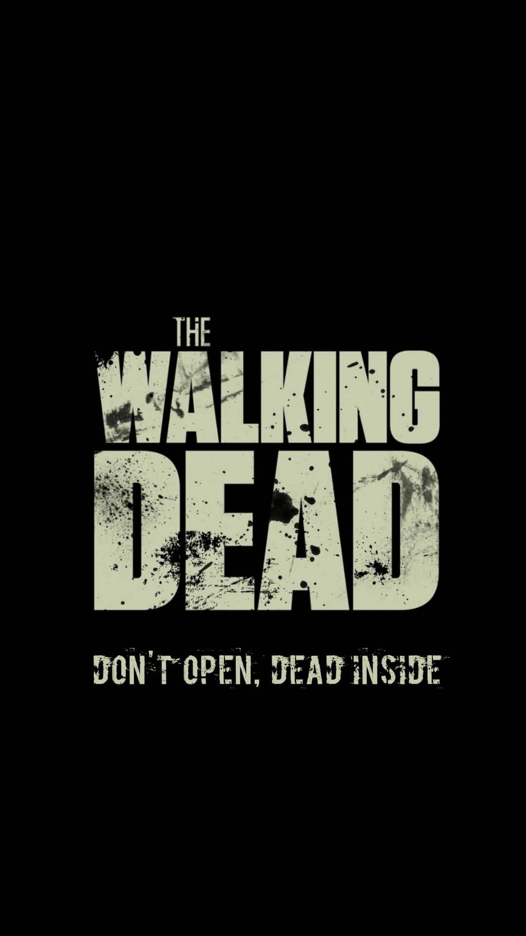 The Walking Dead, iPhone, distressed beige text, Full HD Phone Wallpaper