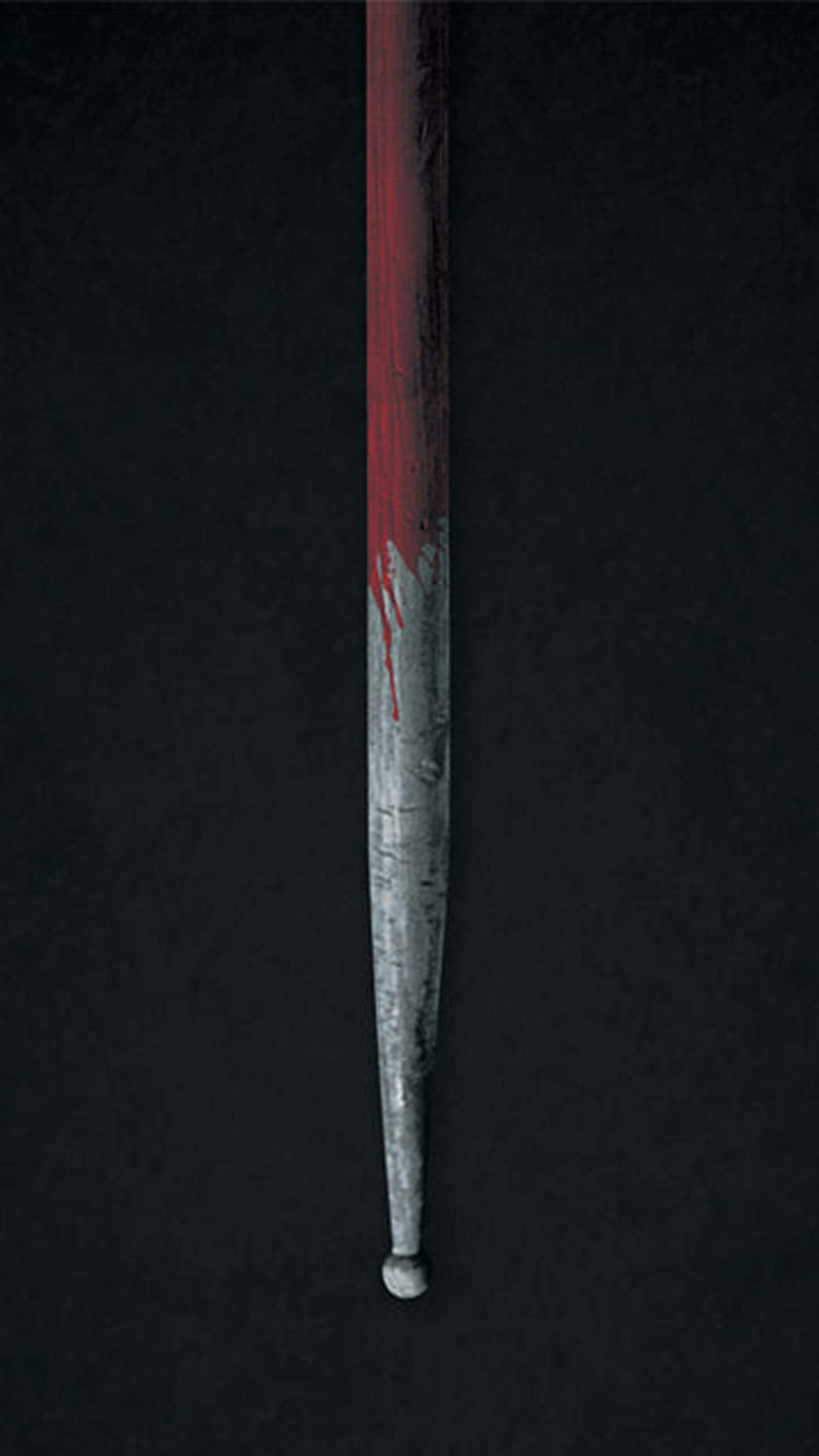 The Walking Dead, baseball bat, blood, 4K Phone Wallpaper