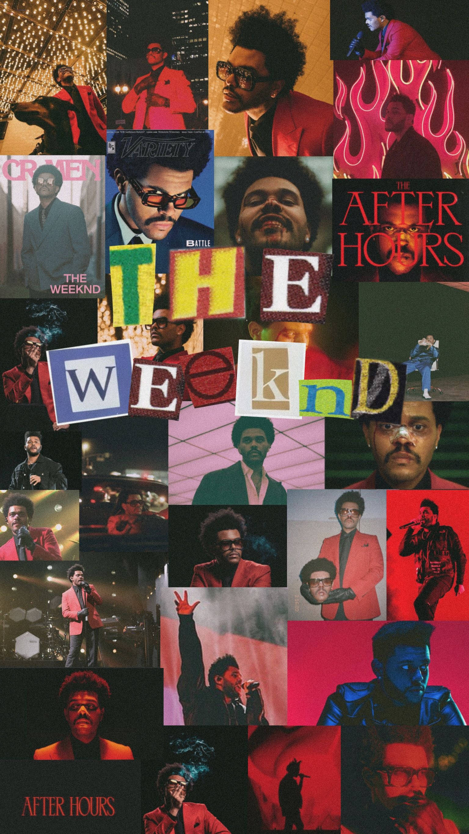 The Weeknd, After Hours, red outfits, 2K Phone Wallpaper