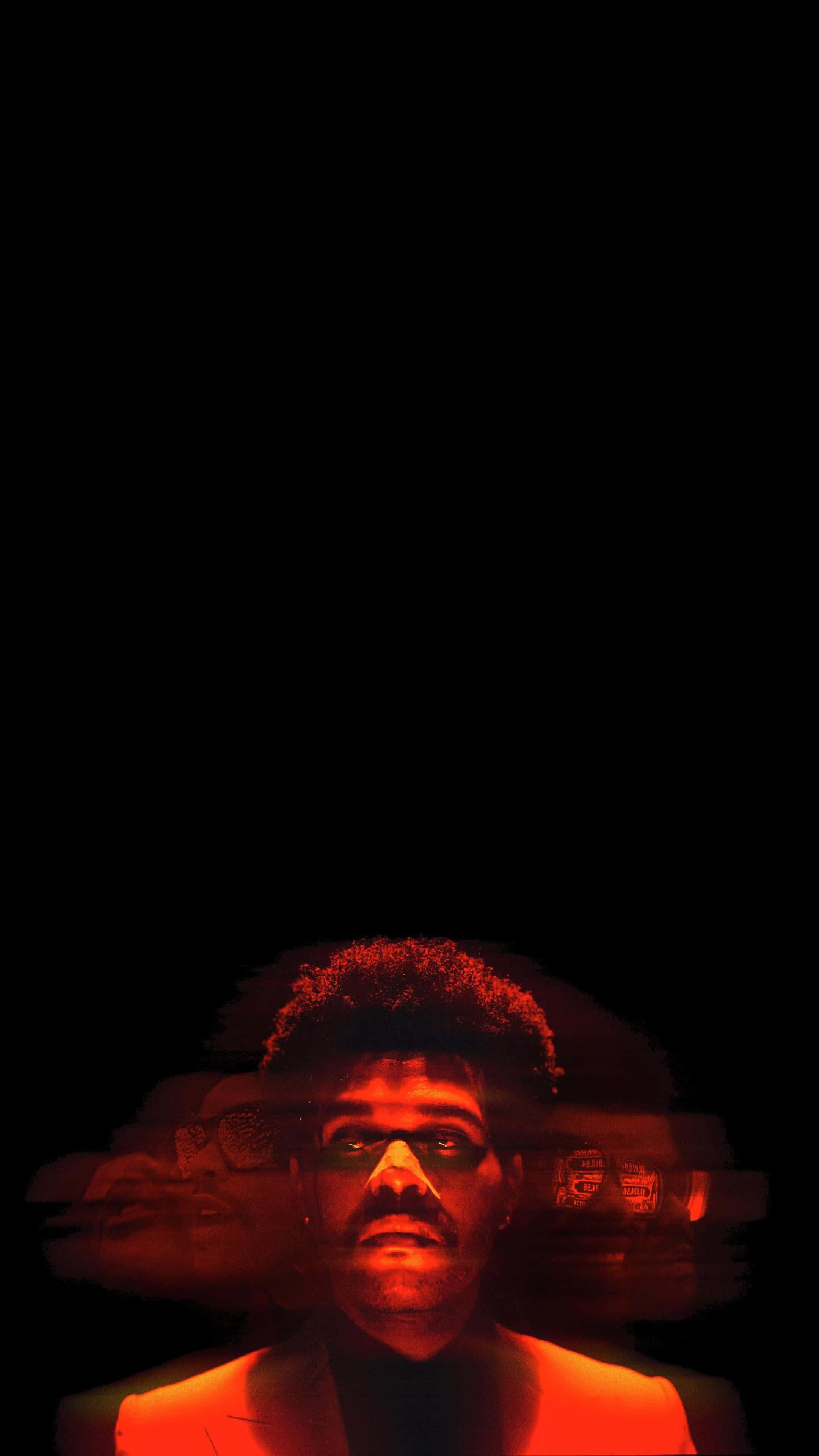 The Weeknd, After Hours, red neon lights, 4K Phone Wallpaper