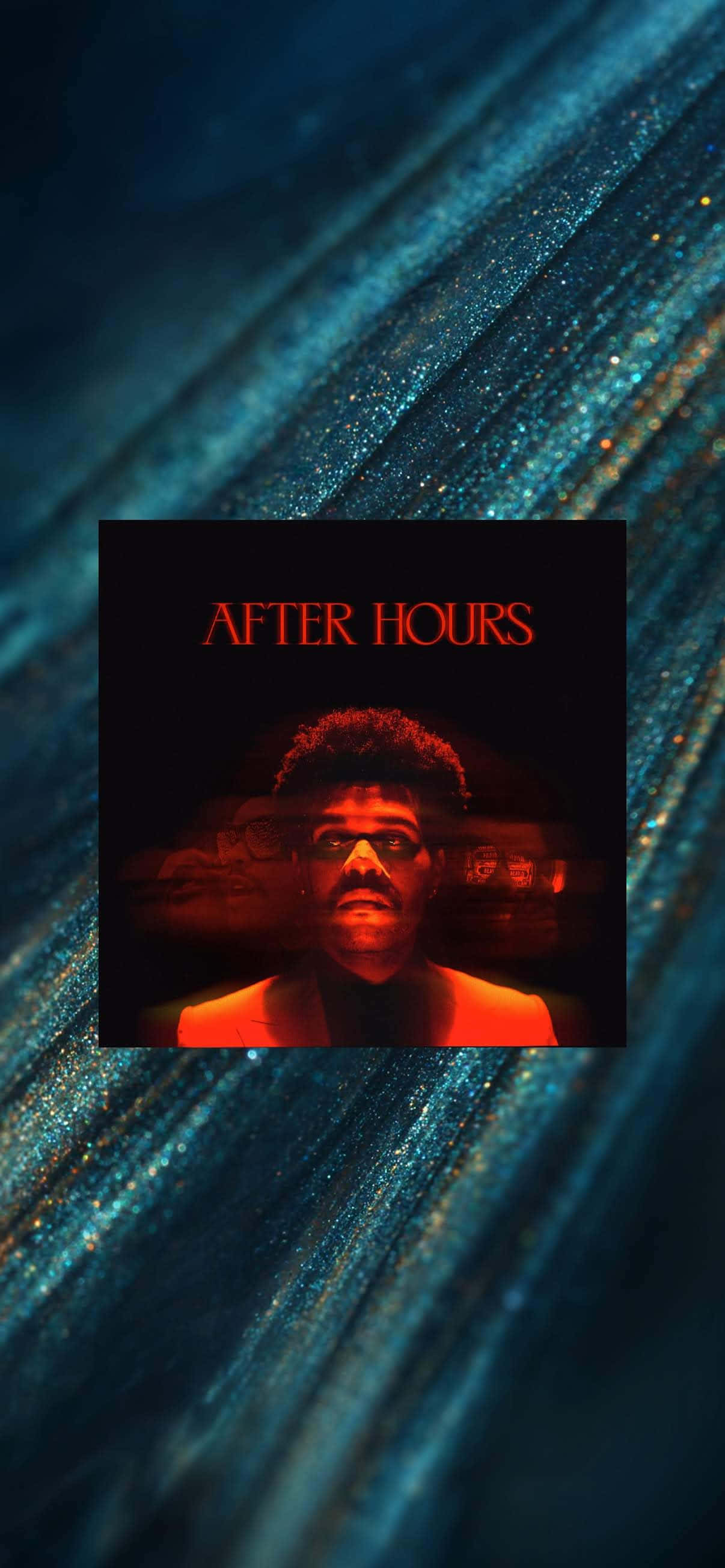 The Weeknd, After Hours, glowing orange text, 2K Phone Wallpaper