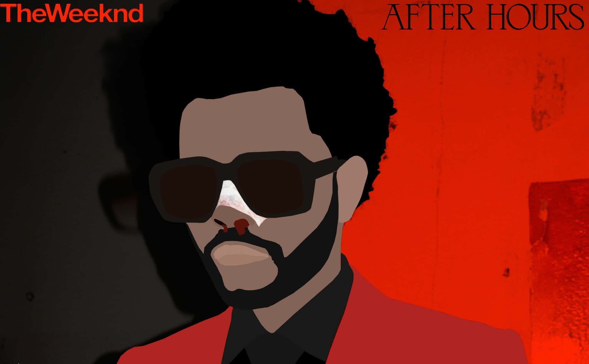The Weeknd, After Hours, red suit, Full HD Desktop Wallpaper