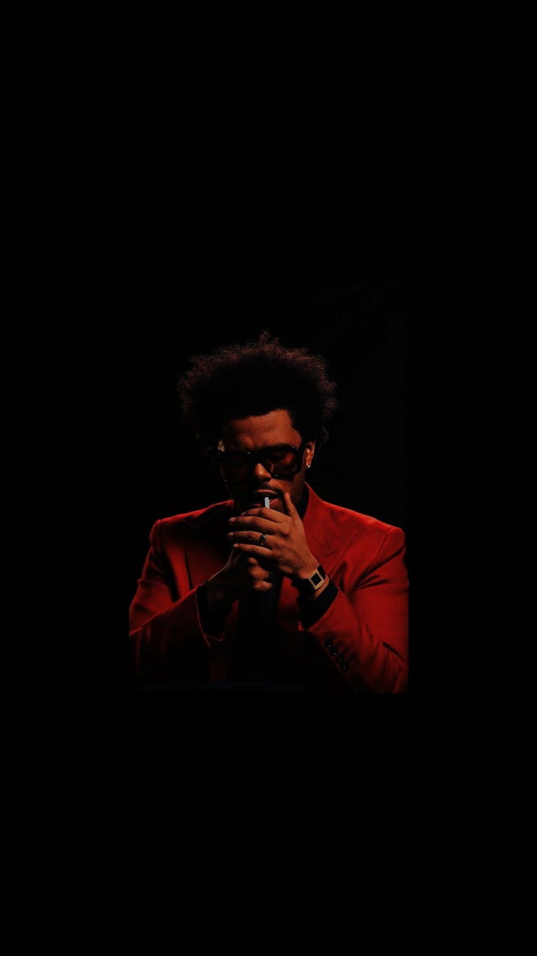 The Weeknd, After Hours, red suit, Full HD Phone Wallpaper