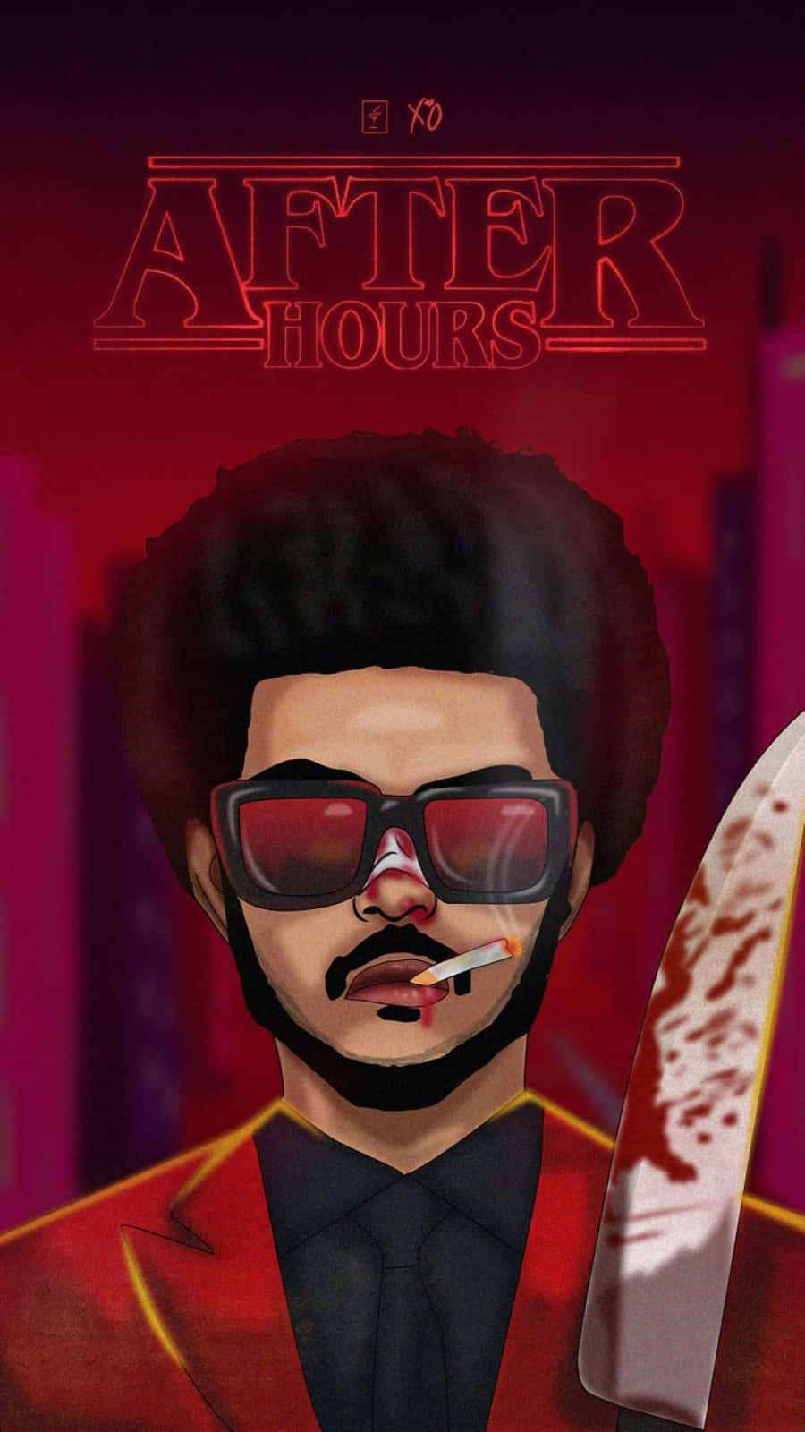 The Weeknd After Hours, red sunglasses, suit, HD Phone Wallpaper
