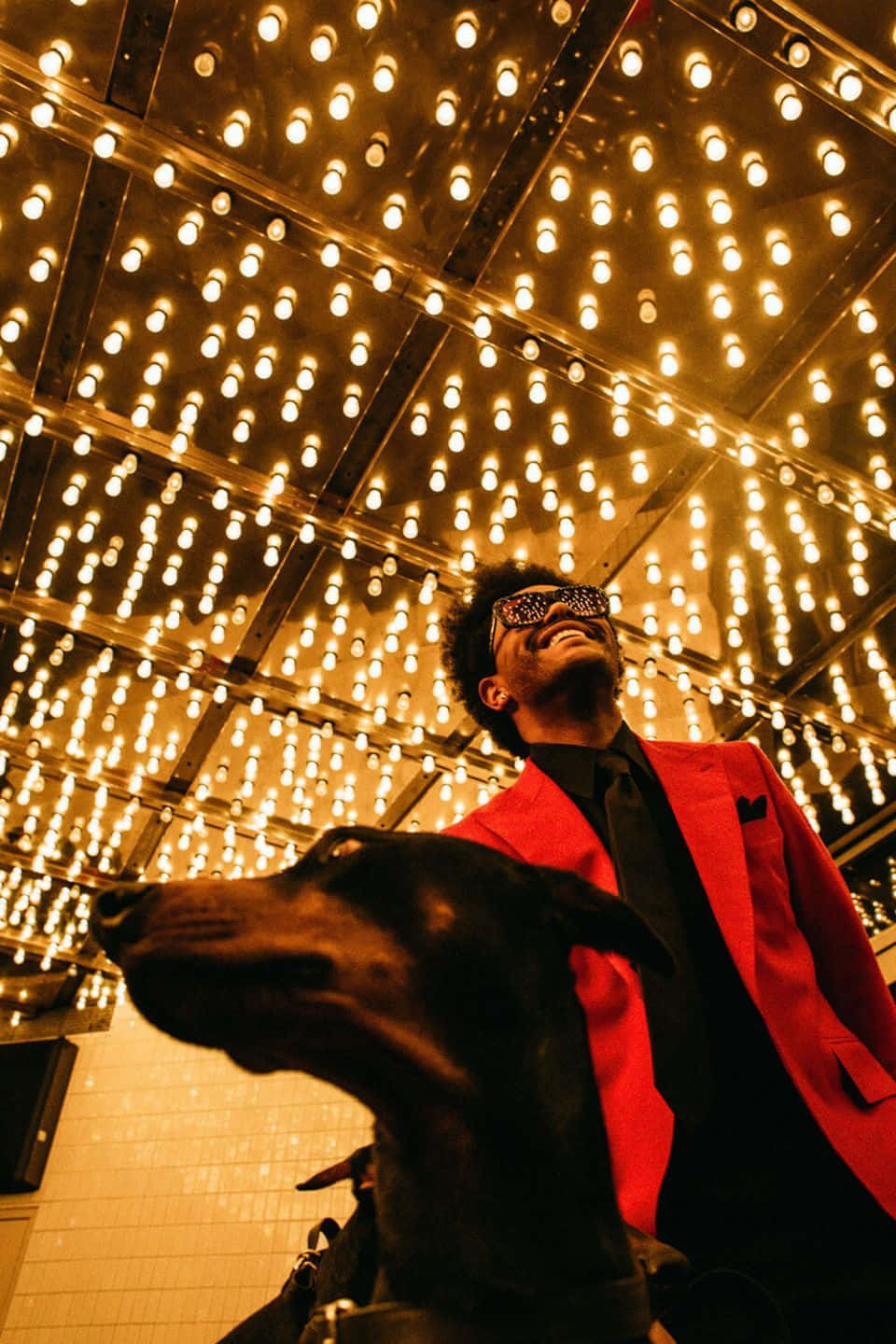 The Weeknd After Hours, red suit, sunglasses, HD Phone Wallpaper