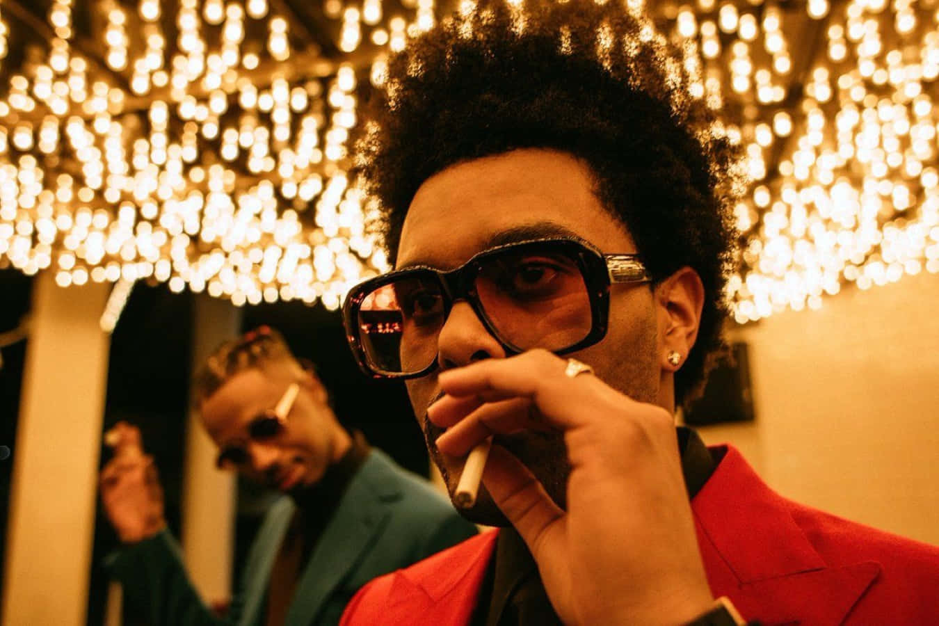 The Weeknd, After Hours, red suit, HD Desktop Wallpaper
