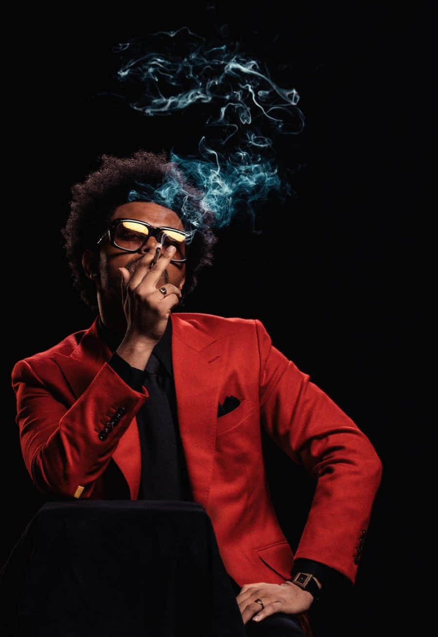 The Weeknd, After Hours, red suit, HD Phone Wallpaper