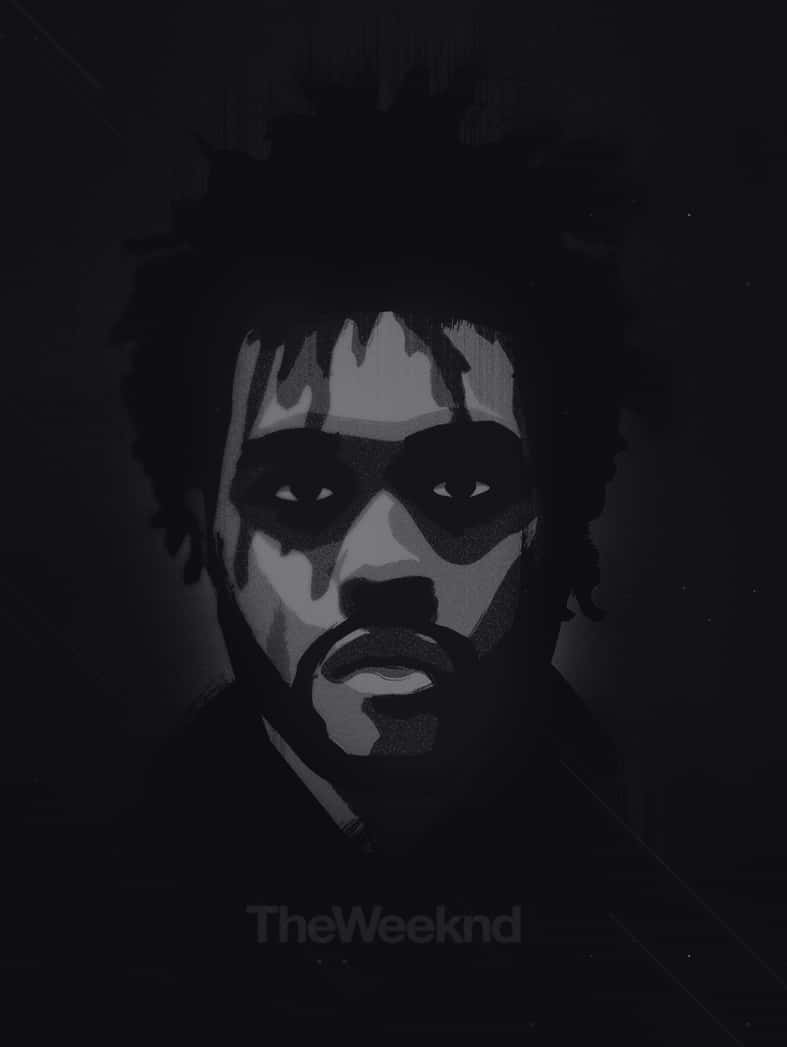 The Weeknd, iPhone, monochrome, SD Phone Wallpaper