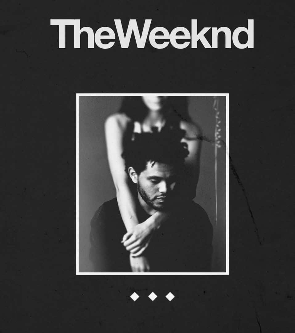 The Weeknd, iPhone, black and white portrait, SD Phone Wallpaper