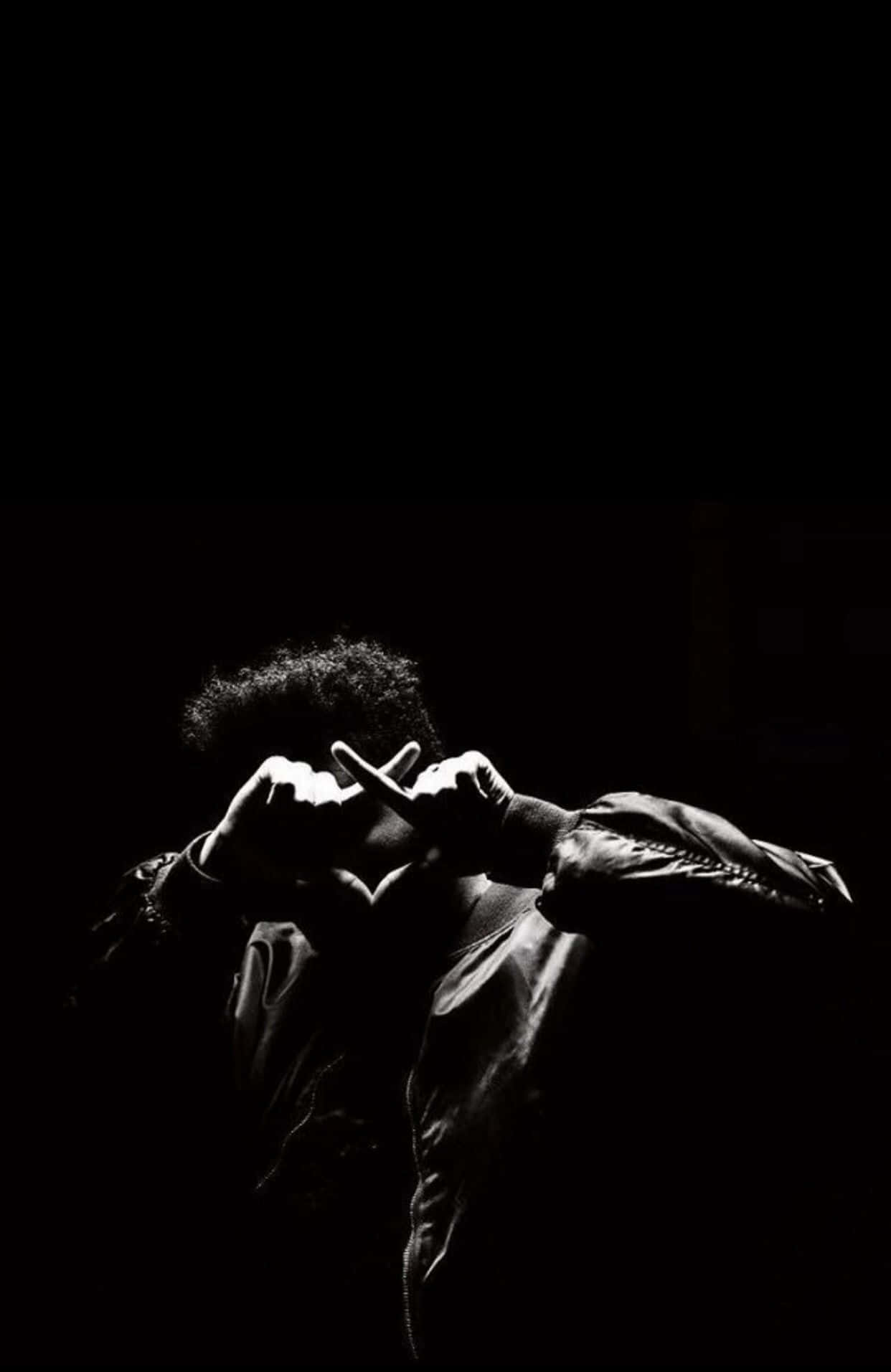 The Weeknd, leather jacket, black background, HD Phone Wallpaper