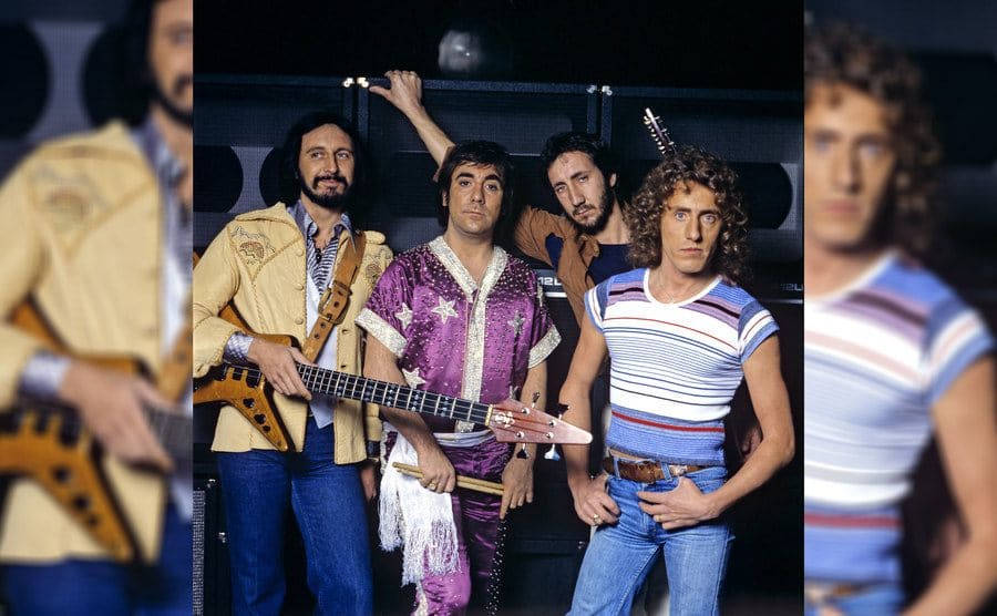The Who, 1970s rock attire, guitars, SD Desktop Wallpaper