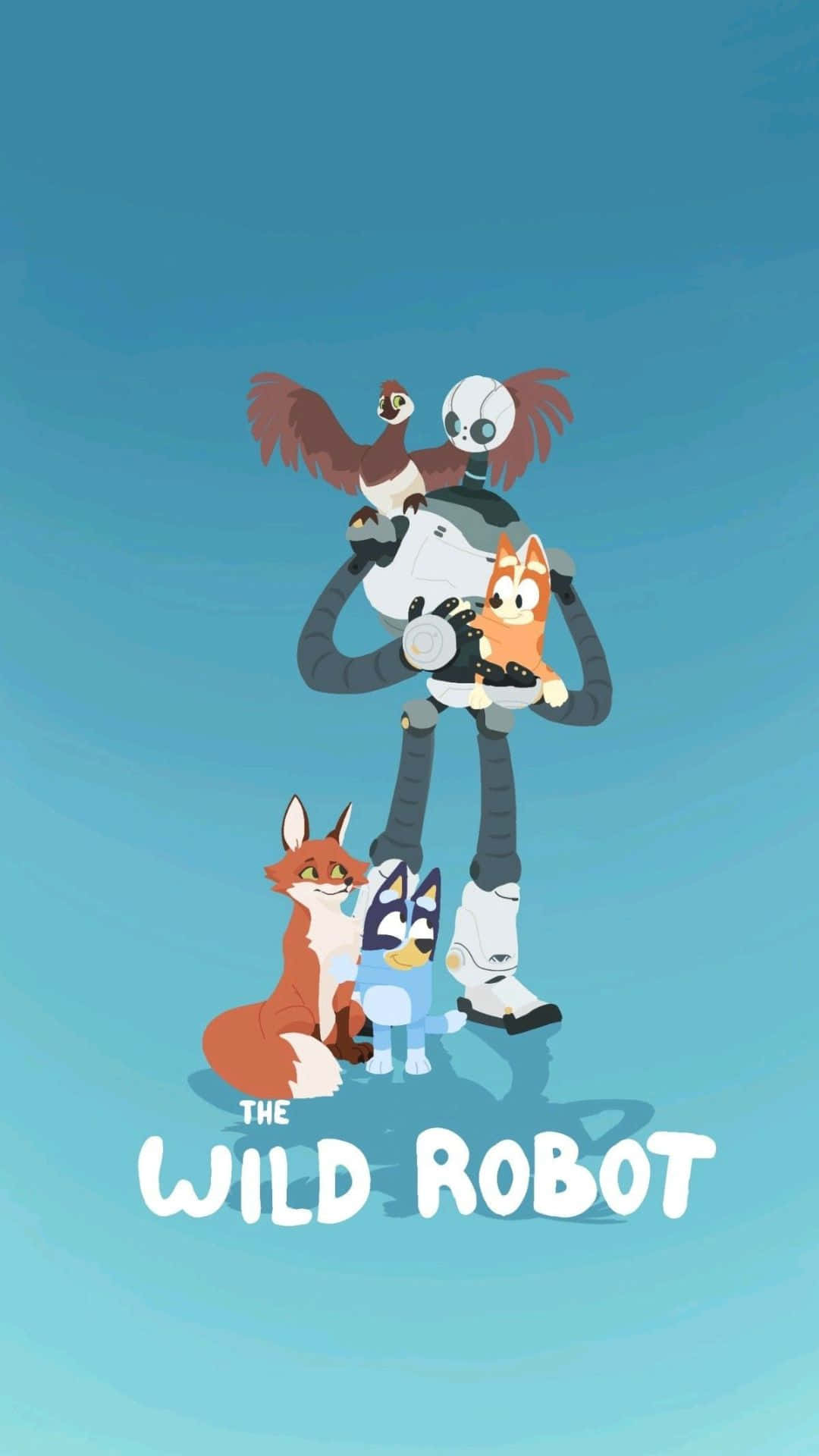 The Wild Robot, bird, fox, Full HD Phone Wallpaper