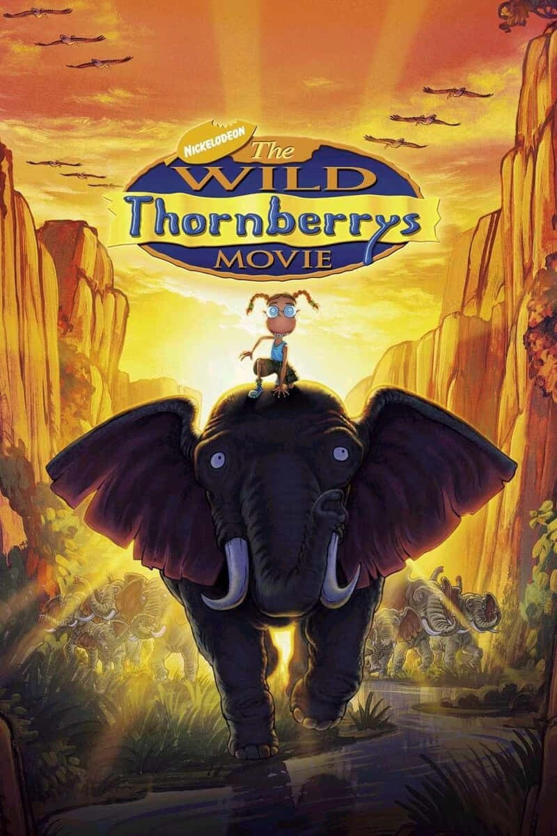 The Wild Thornberrys, cartoon girl, large elephant, SD Phone Wallpaper