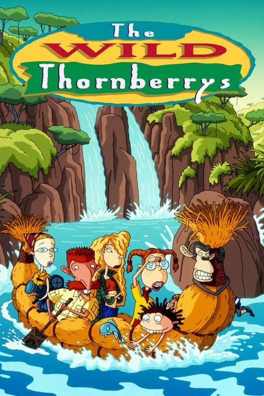 The Wild Thornberrys, boat, jungle waterfall, SD Phone Wallpaper