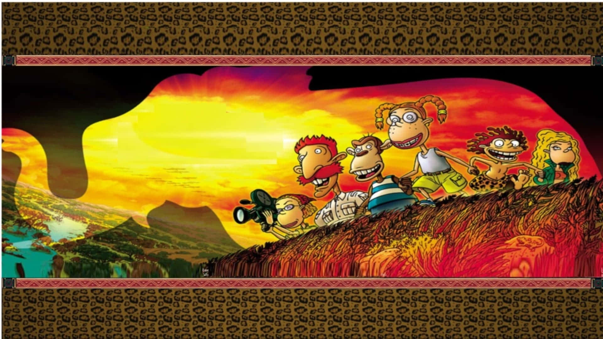 The Wild Thornberrys, sunset, fiery hill, Full HD Desktop Wallpaper