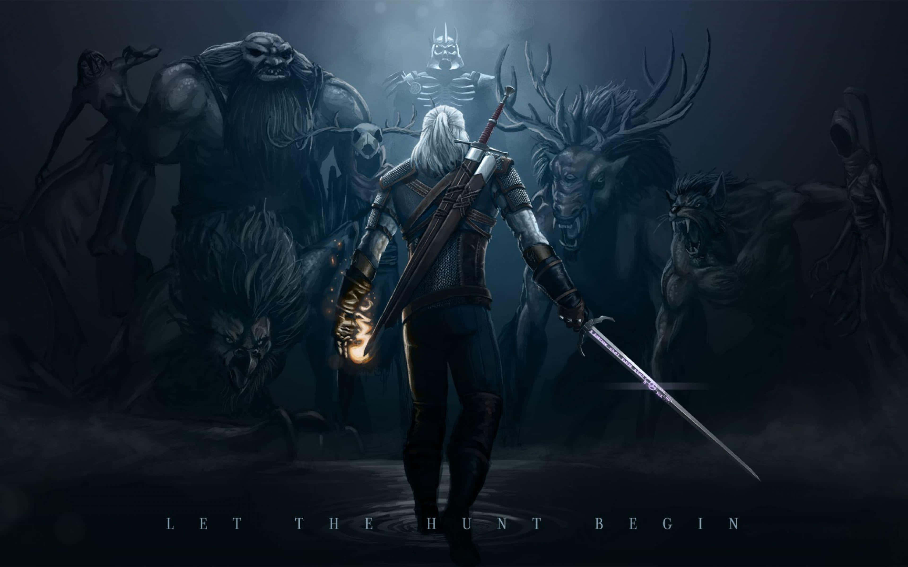 The Witcher 3 Wild Hunt, warrior, glowing orb, 4K Desktop Wallpaper