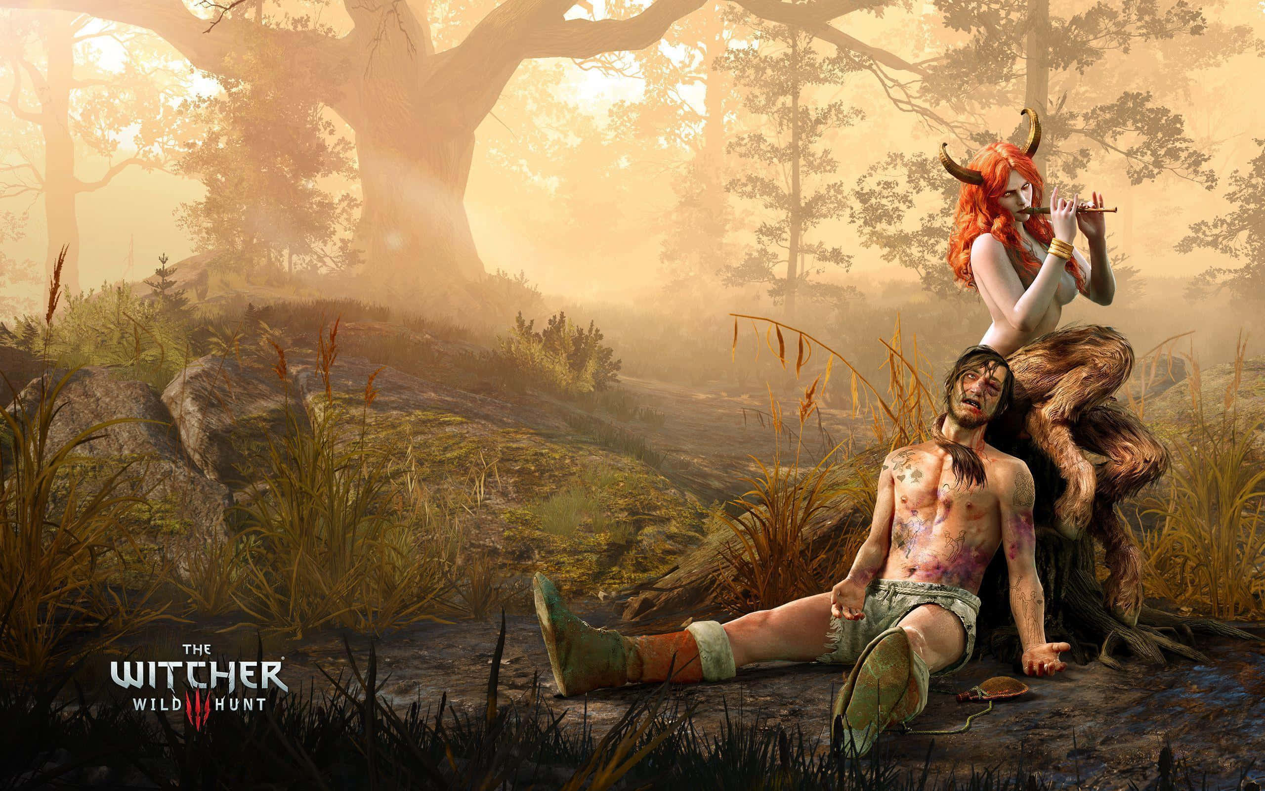 The Witcher 3 Wild Hunt, red-haired woman, flute, 2K Desktop Wallpaper