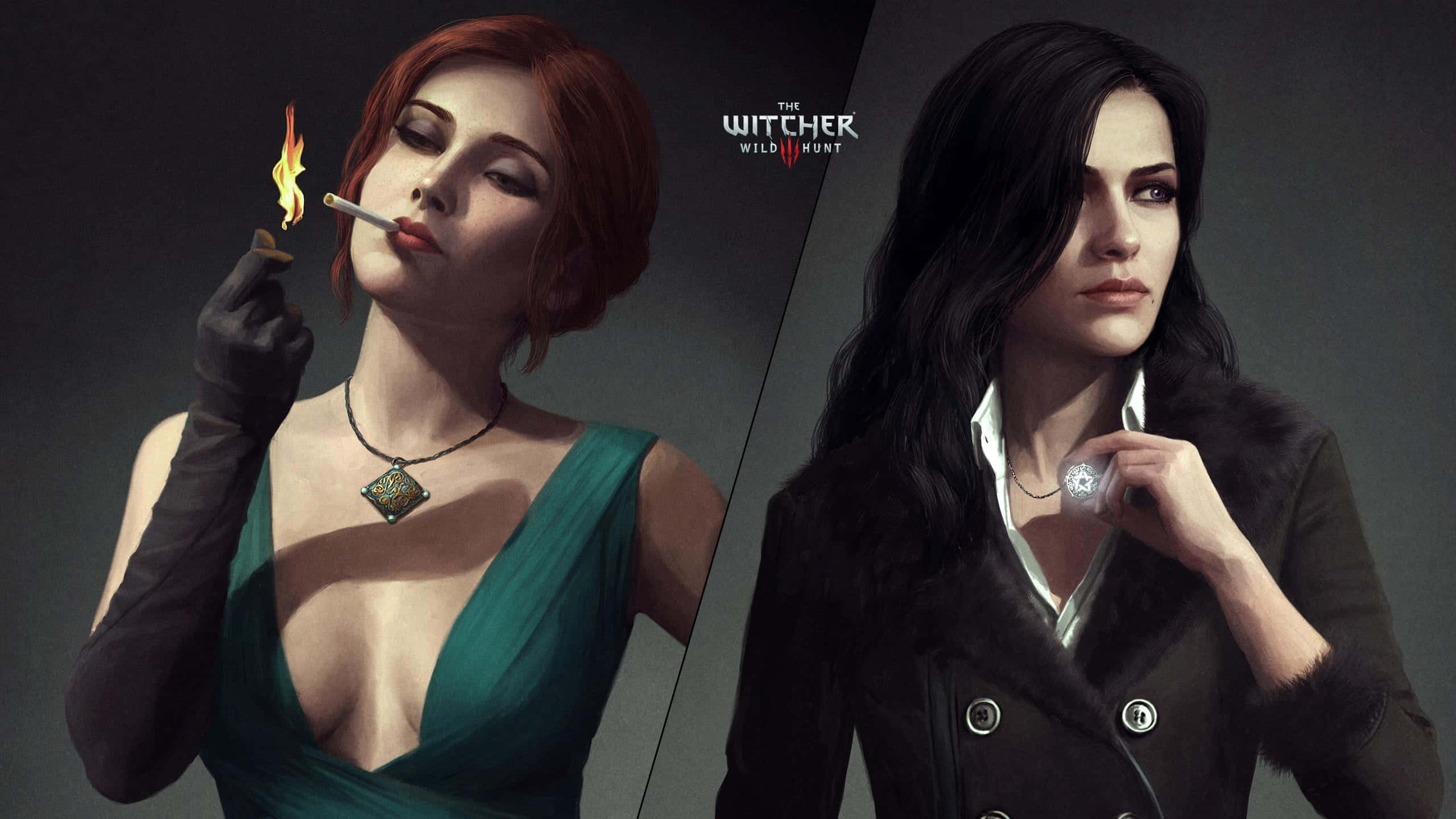 The Witcher 3 Wild Hunt, women from The Witcher 3, dim light, 2K Desktop Wallpaper