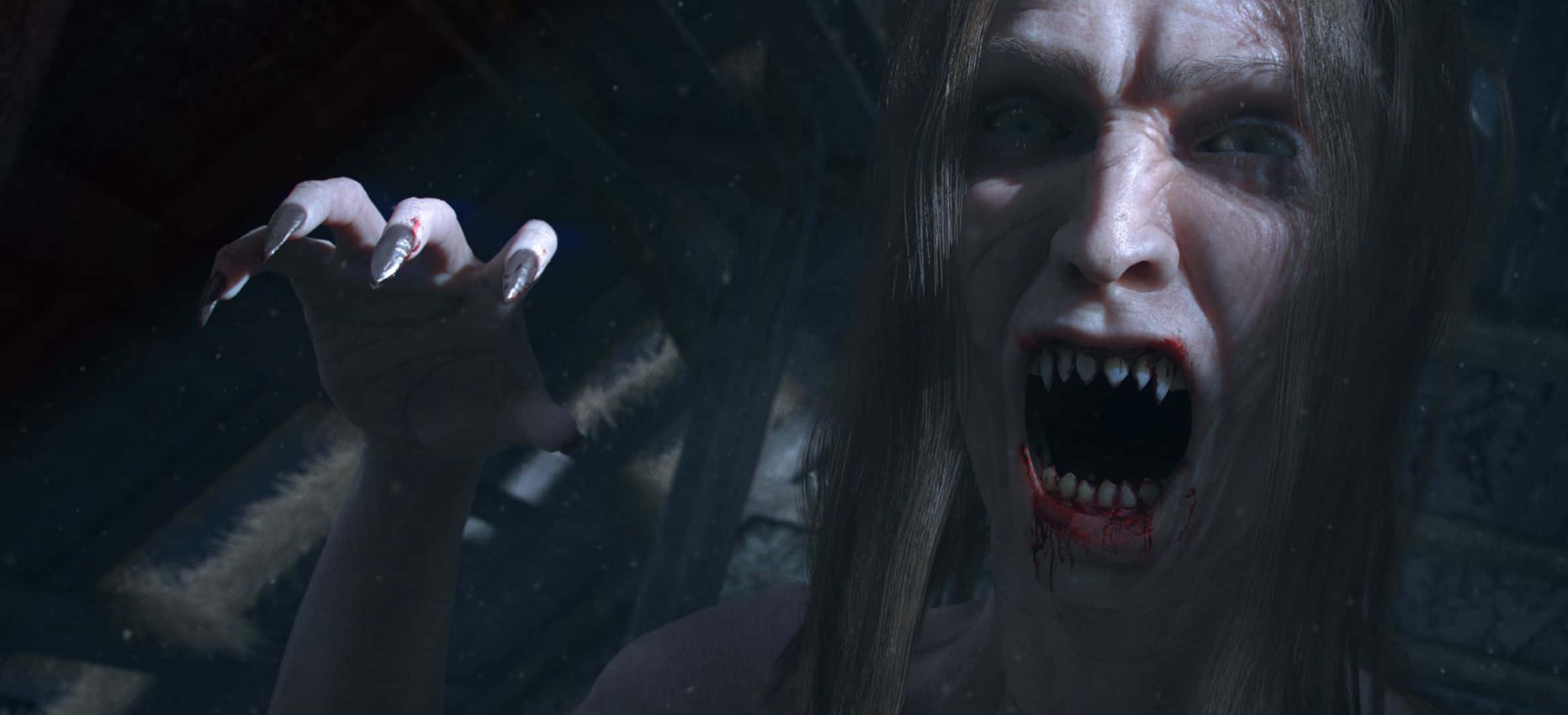 Witcher Bruxa, ferocious attack, pale woman, Full HD Desktop Wallpaper