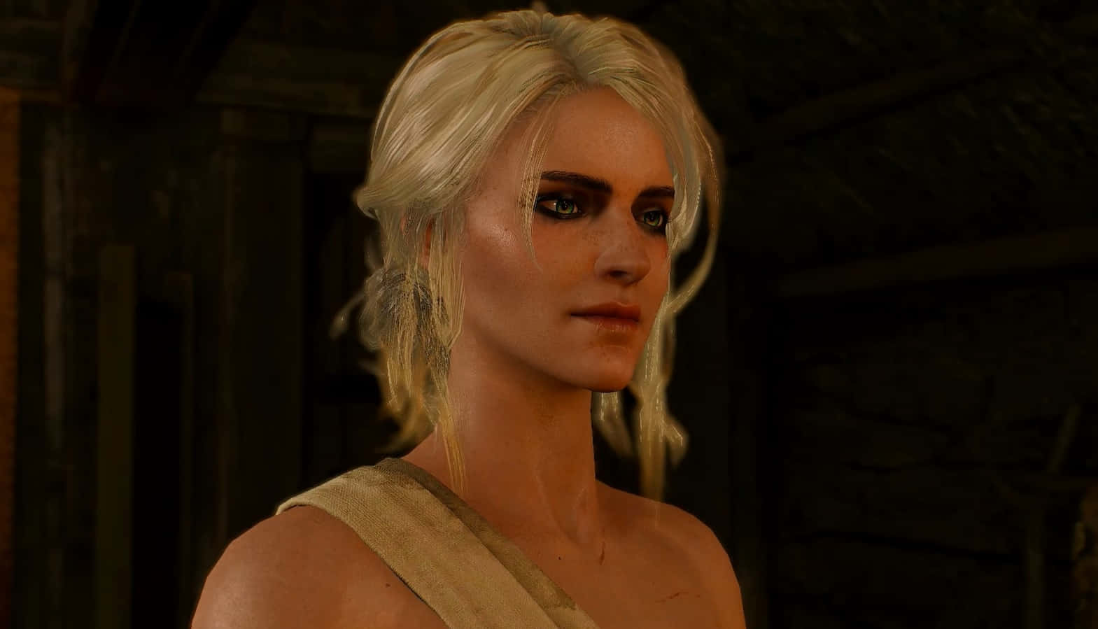 The Witcher Characters, blonde woman, intense eyes, HD Desktop Wallpaper