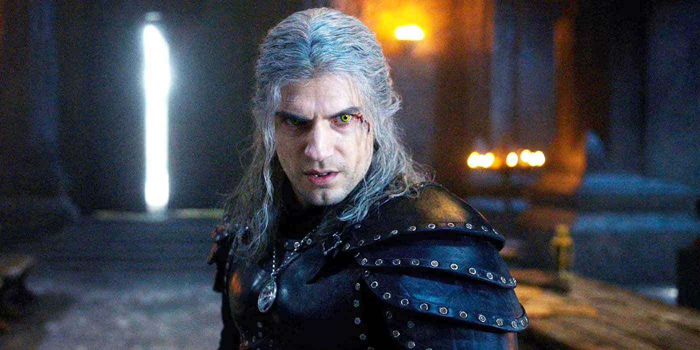 The Witcher Characters, silver hair, glowing yellow eyes, HD Desktop Wallpaper
