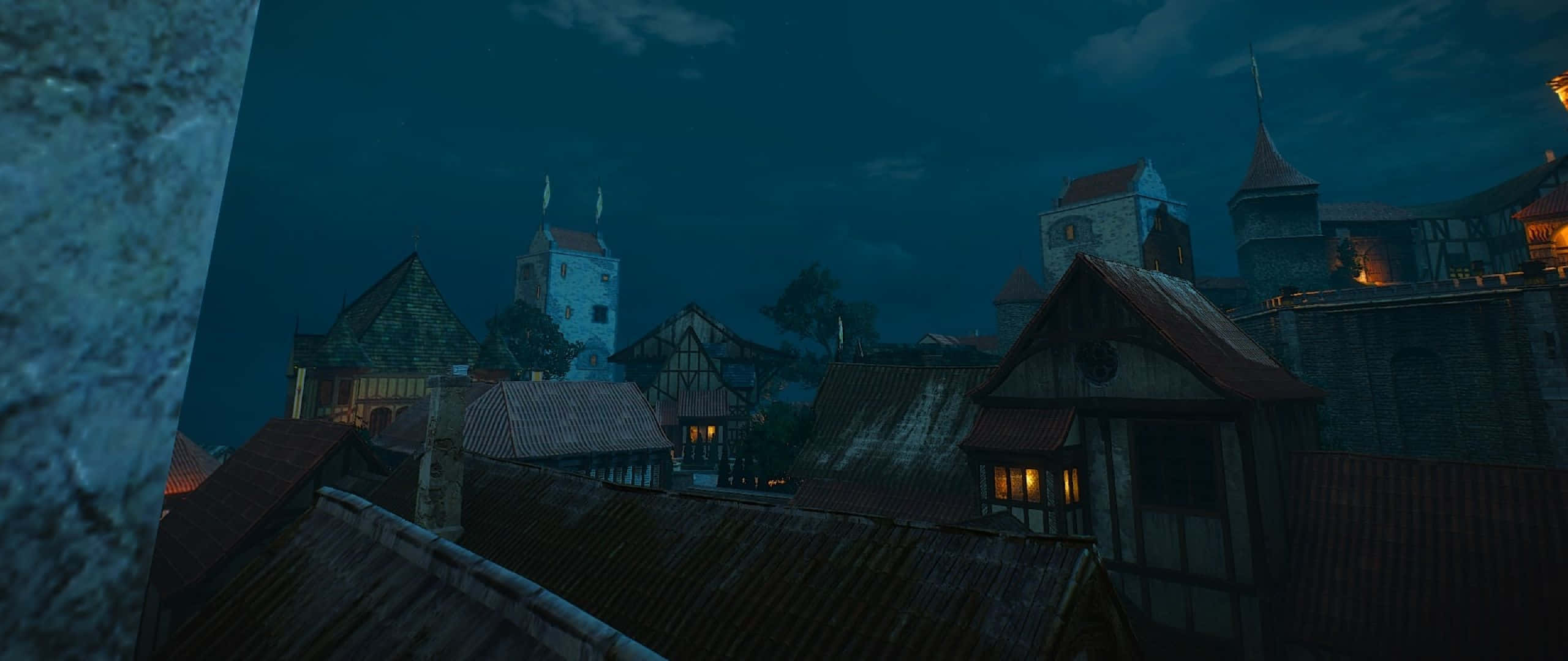 Novigrad, The Witcher, medieval town, 2K Desktop Wallpaper