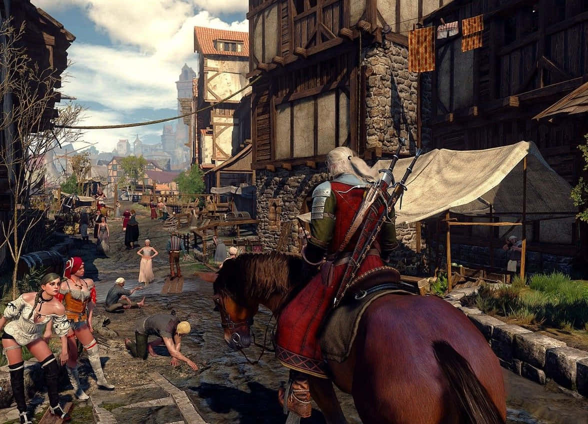 Novigrad, The Witcher, knight, SD Desktop Wallpaper