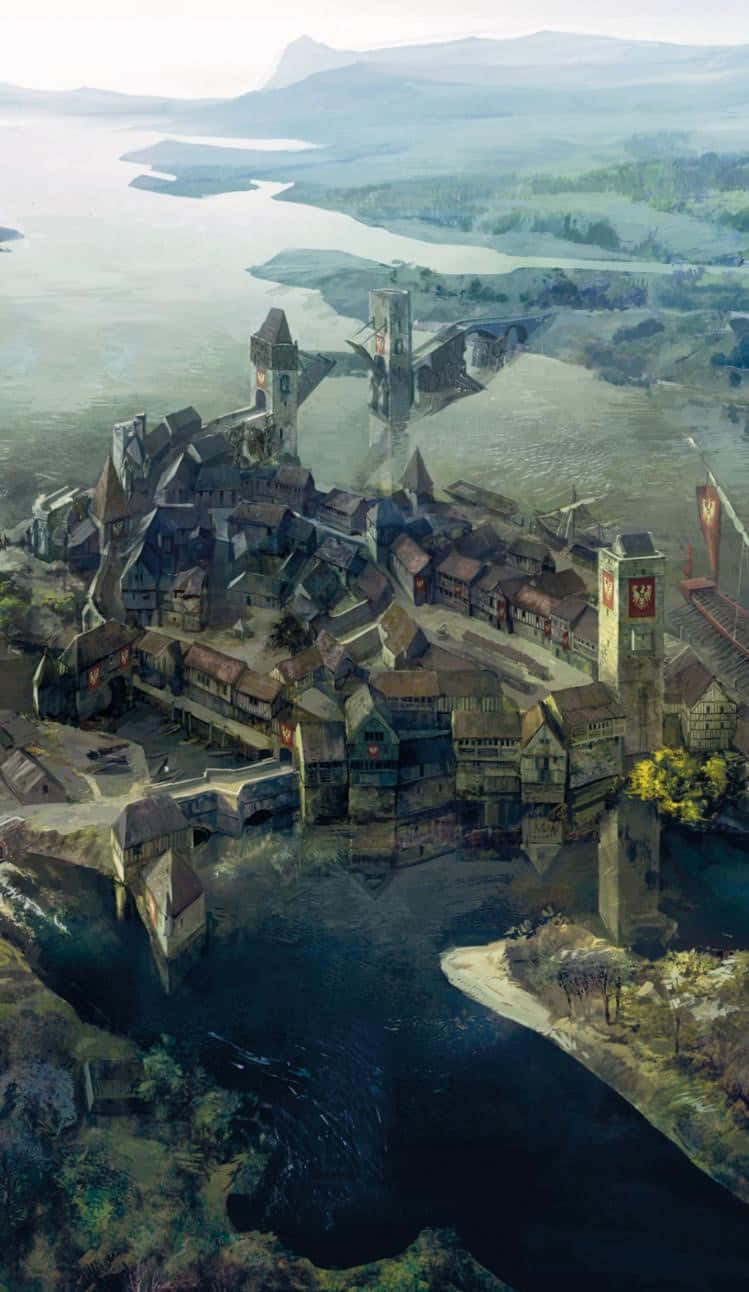 Novigrad, The Witcher, medieval fantasy town, HD Phone Wallpaper