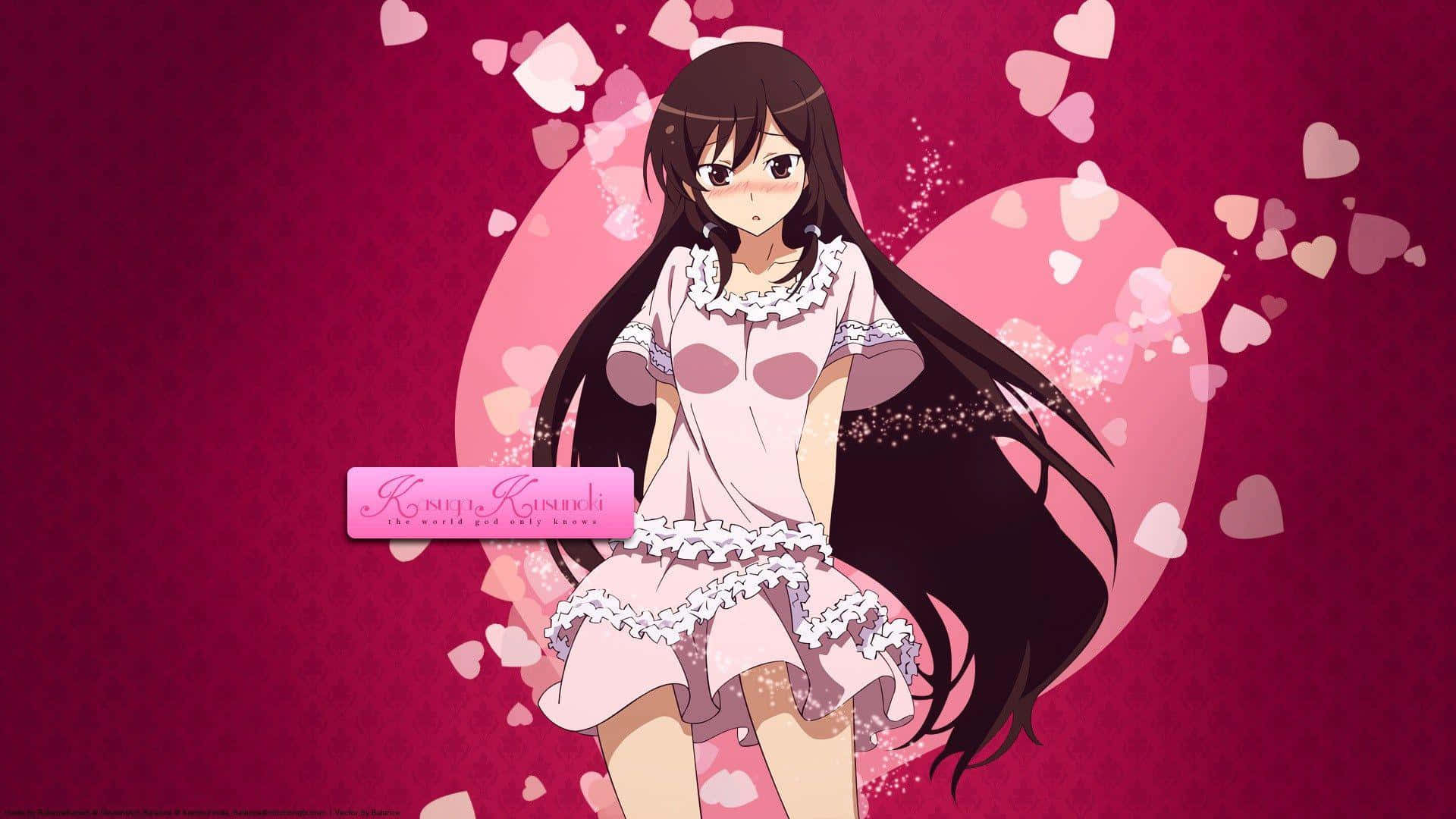 The World God Only Knows, cute brunette, long dark hair, Full HD Desktop Wallpaper