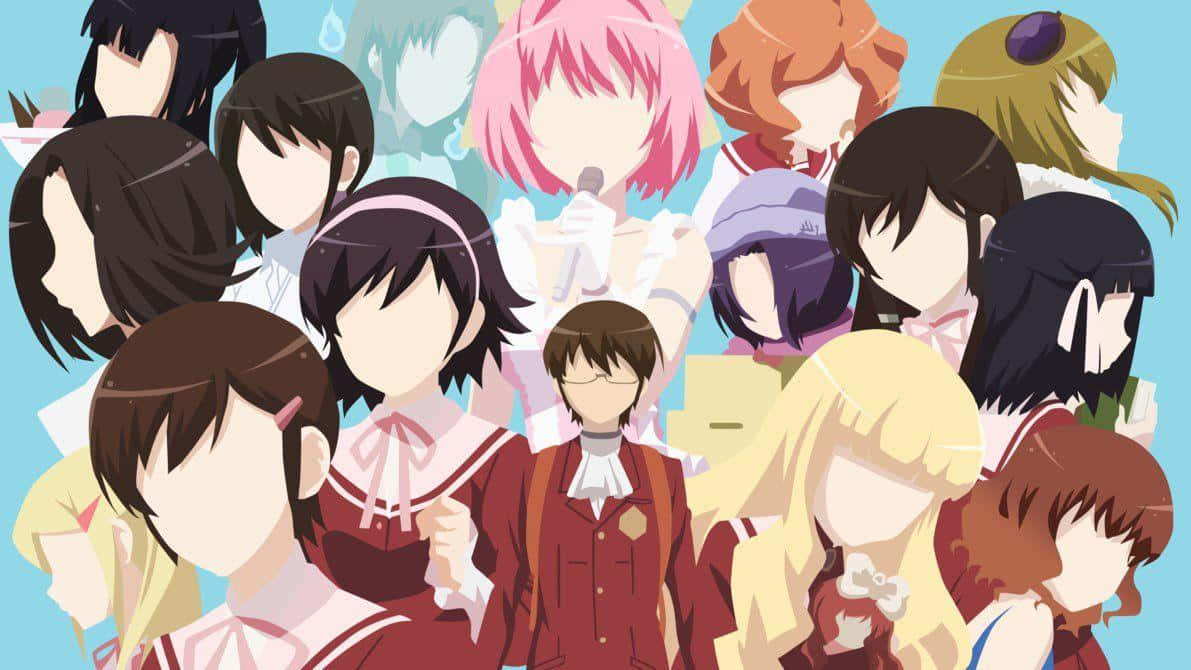 The World God Only Knows, anime-style, colorful hair, SD Desktop Wallpaper