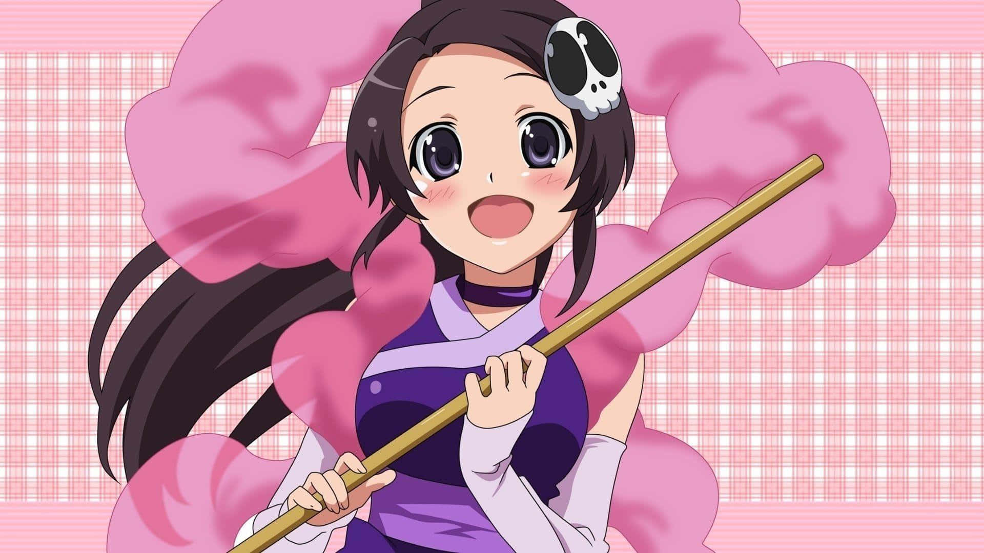 The World God Only Knows, skull hairpin, pink smoke, Full HD Desktop Wallpaper