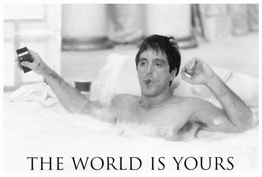 The World Is Yours, bubble bath, remote, SD Desktop Wallpaper