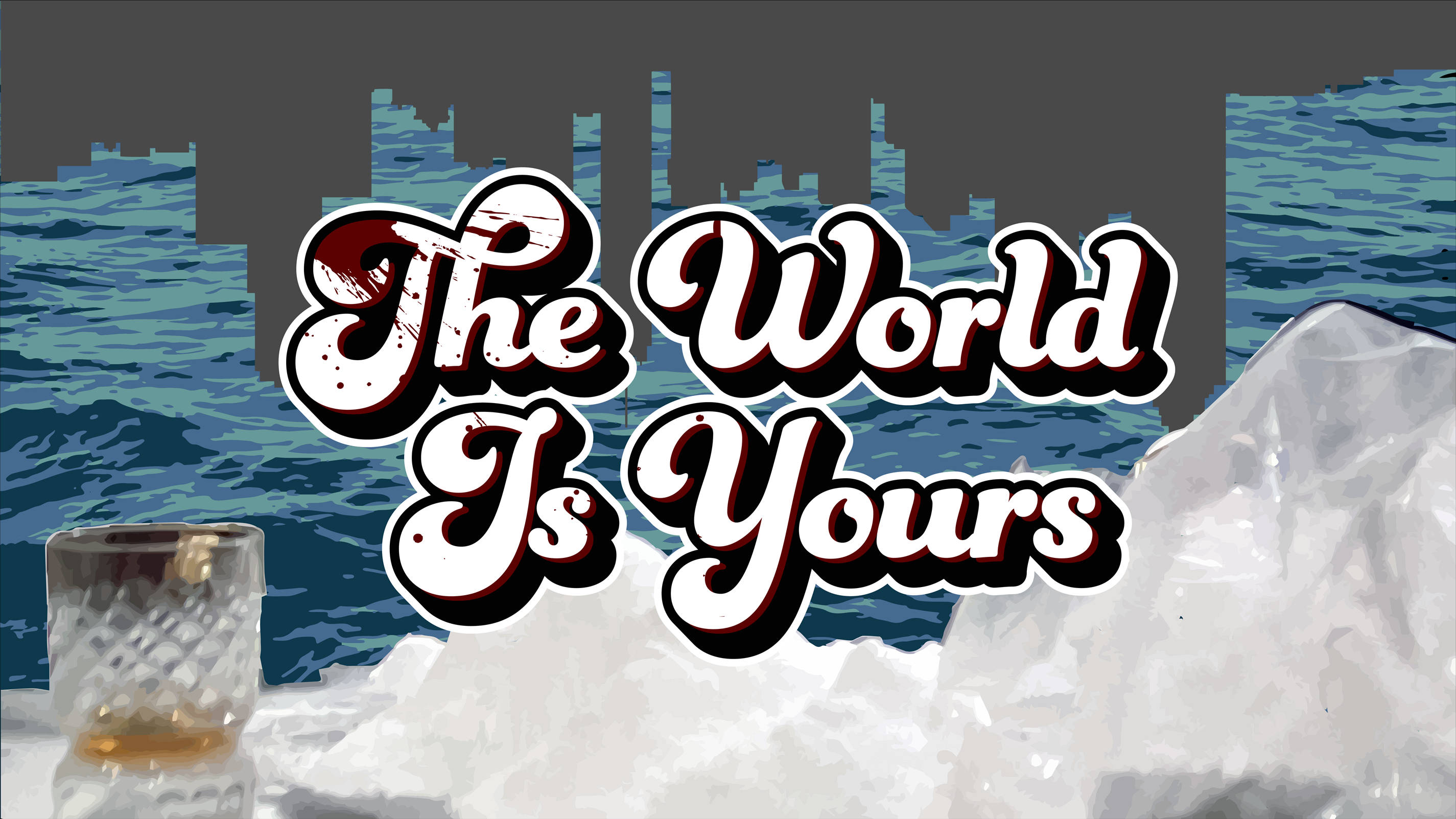 The World Is Yours, cityscape, ocean waves, 2K Desktop Wallpaper
