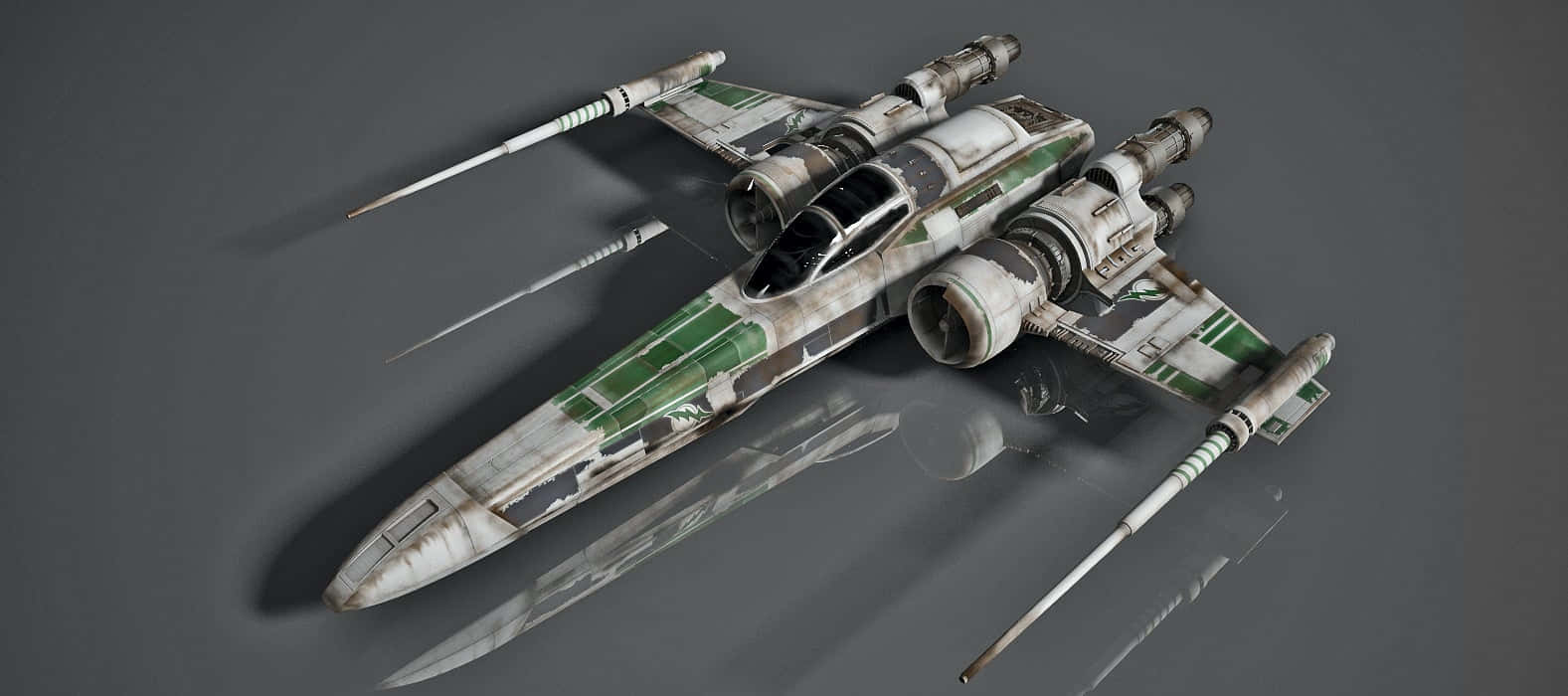 Z-95 Headhunter, green and white, laser cannons, HD Desktop Wallpaper