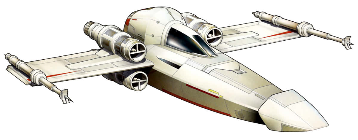 Z-95 Headhunter, white starfighter, red accents, SD Desktop Wallpaper