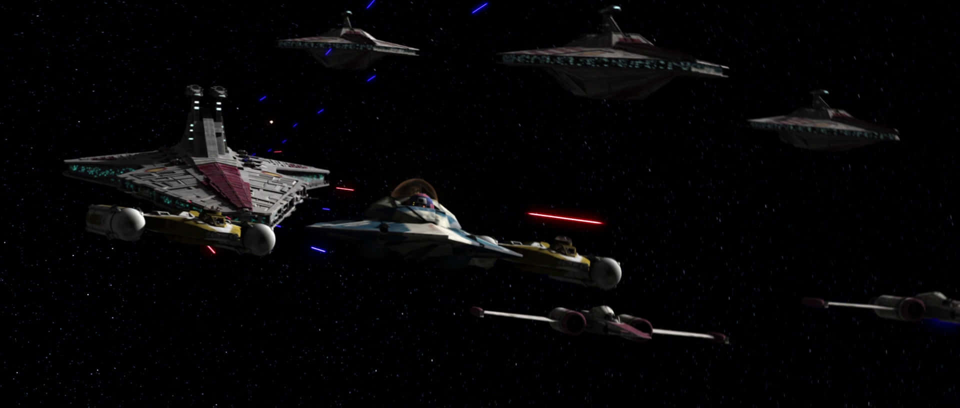 Z-95 Headhunter, starfield, laser blasts, Full HD Desktop Wallpaper