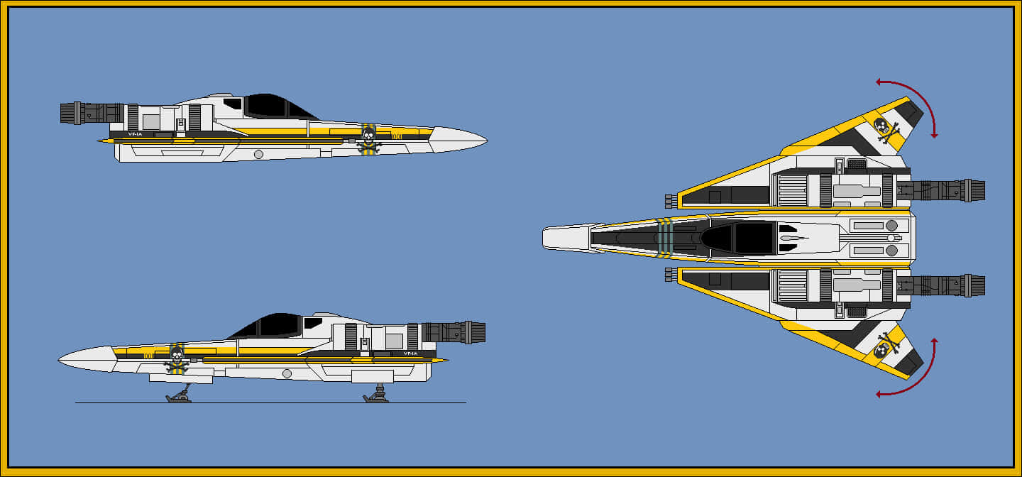 Z-95 Headhunter, futuristic fighter jet, three angles, HD Desktop Wallpaper