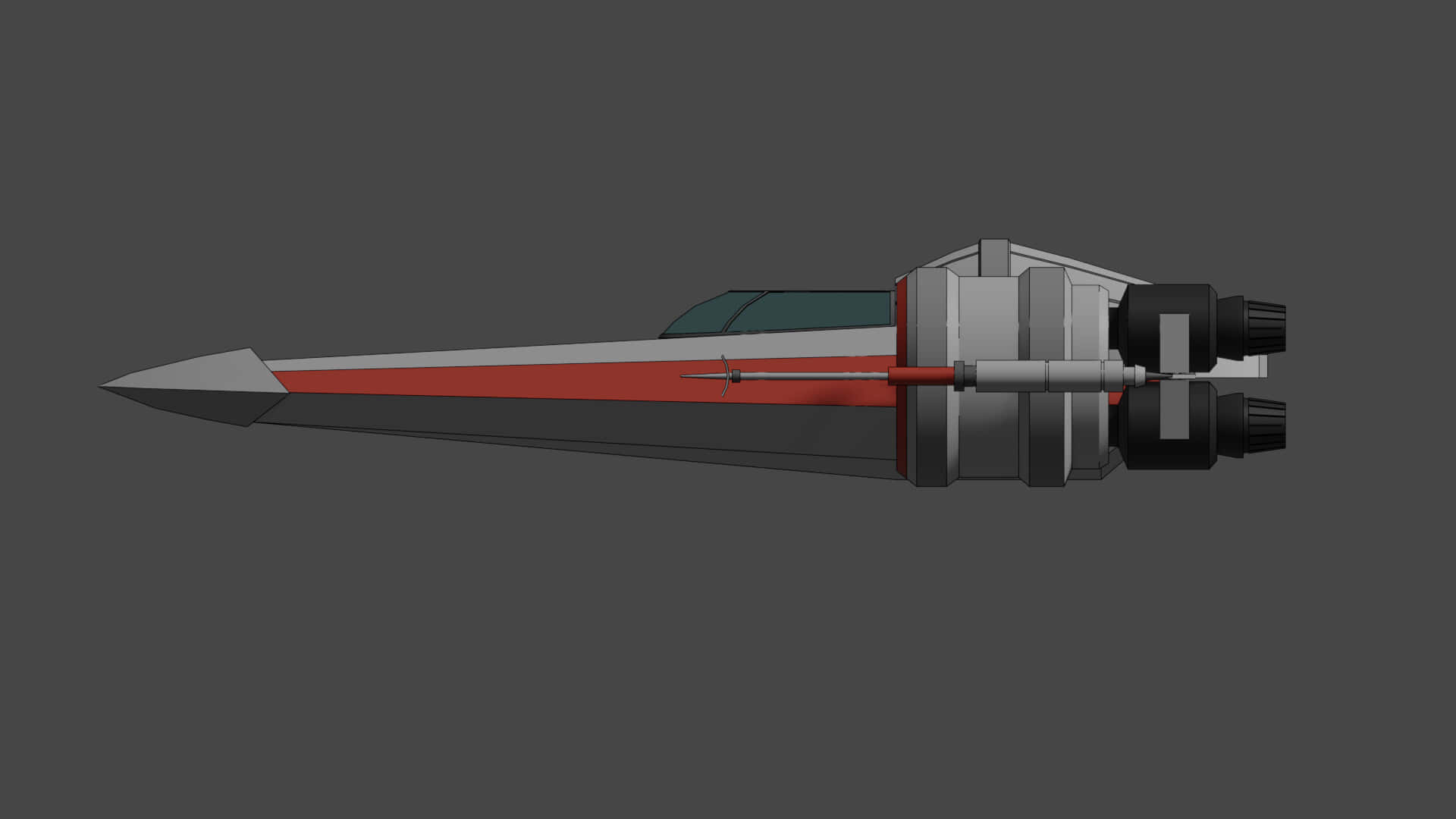Z-95 Headhunter, red stripe, black engines, Full HD Desktop Wallpaper