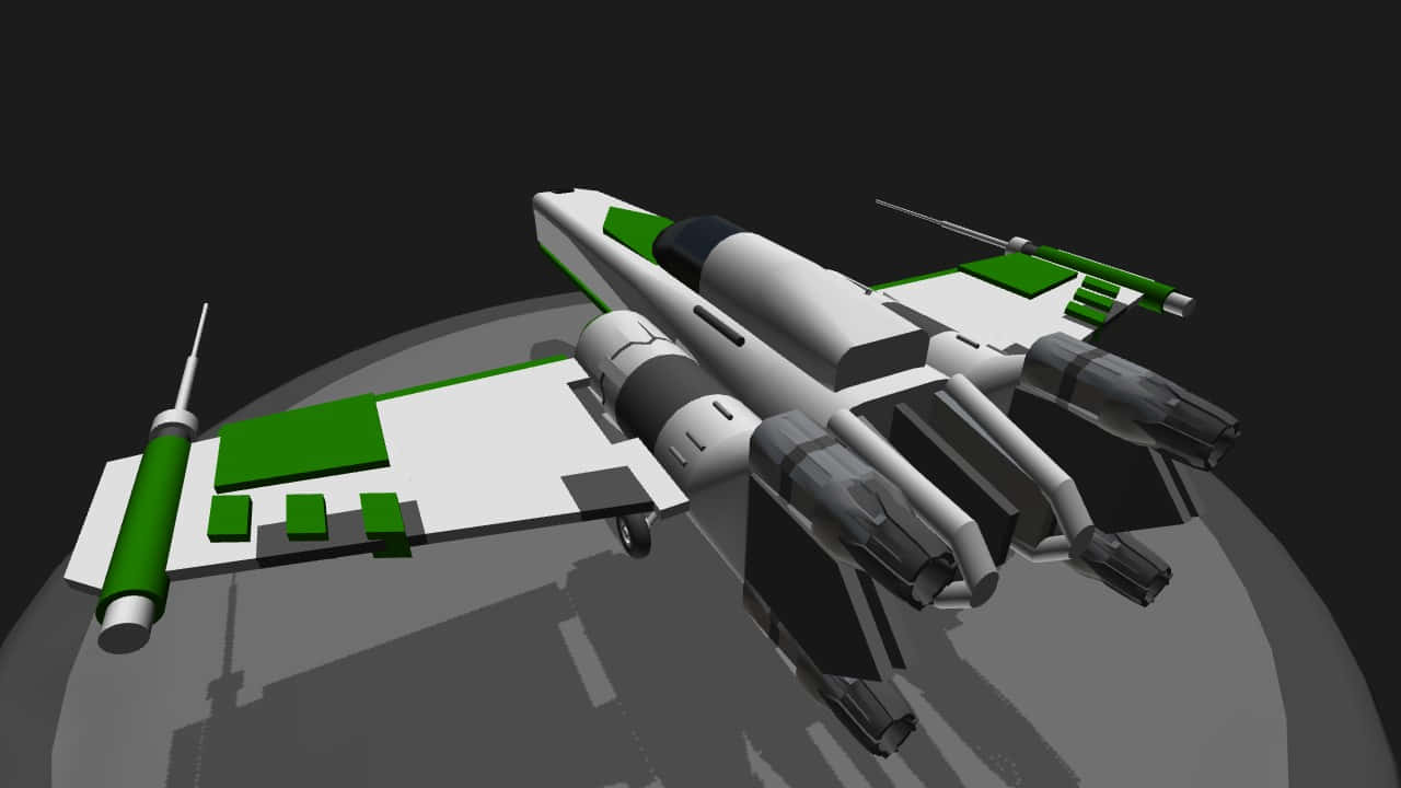 The Z-95 Headhunter, white and green, black engines, HD Desktop Wallpaper