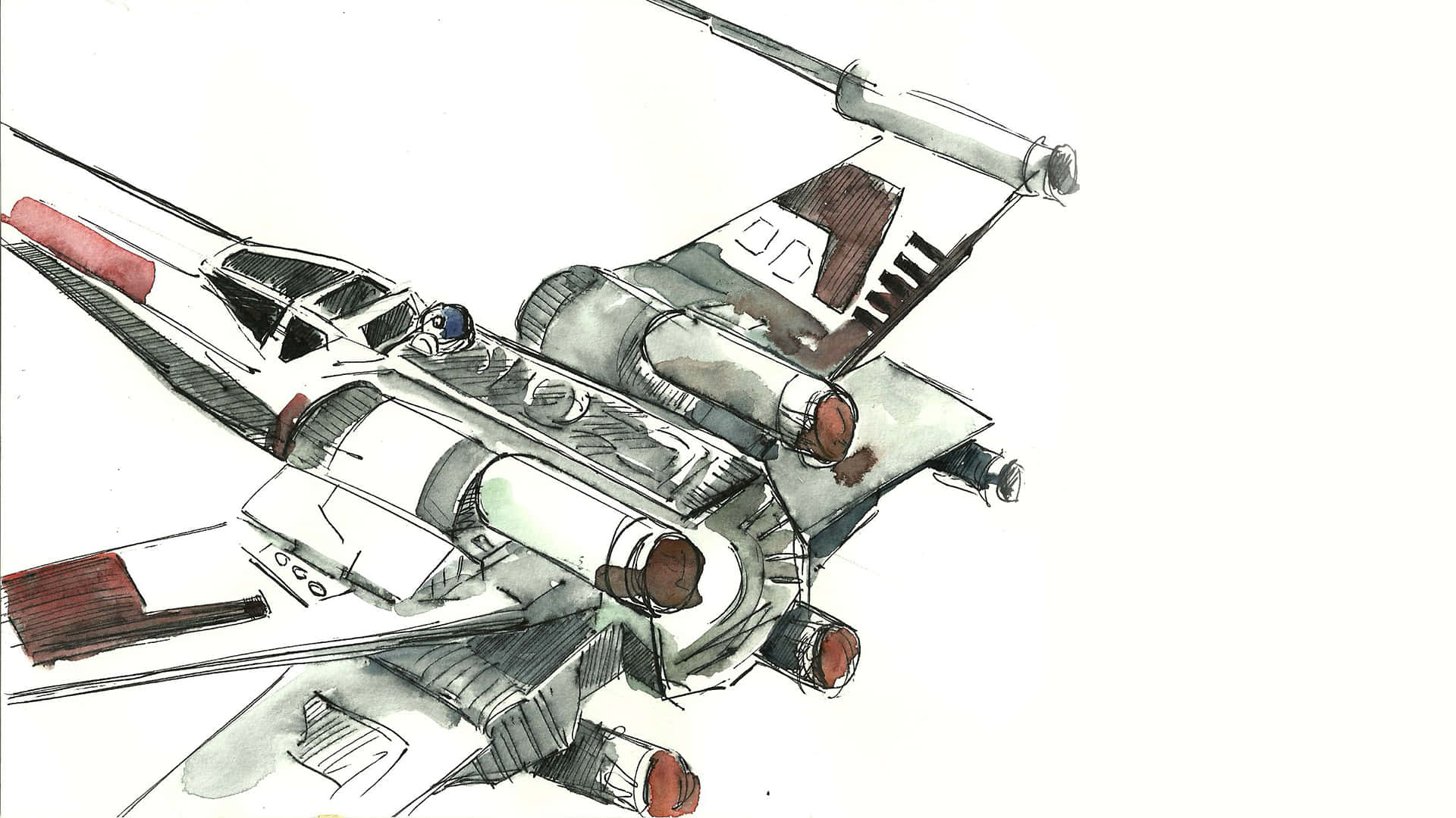 Z-95 Headhunter, red accents, detailed cockpit, Full HD Desktop Wallpaper