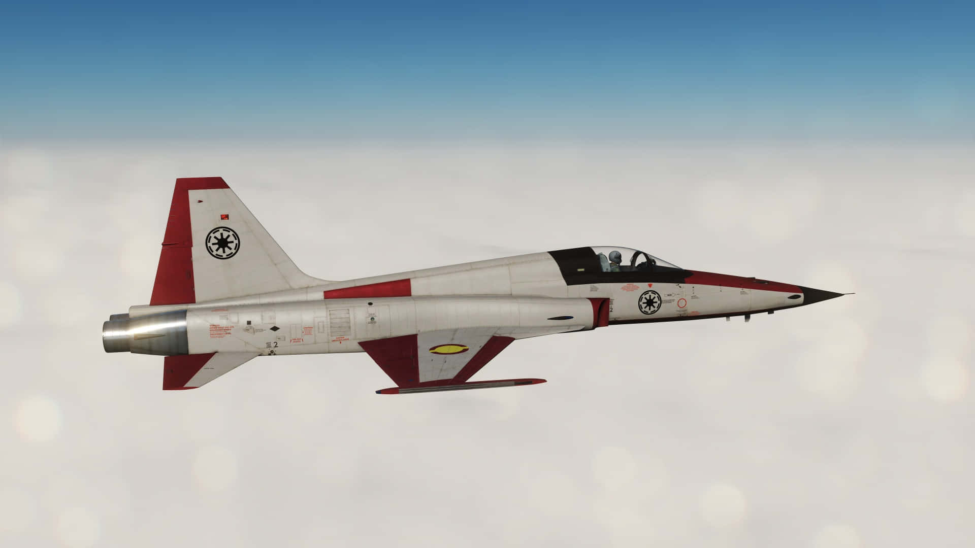Z-95 Headhunter, red and white, fighter jet, Full HD Desktop Wallpaper
