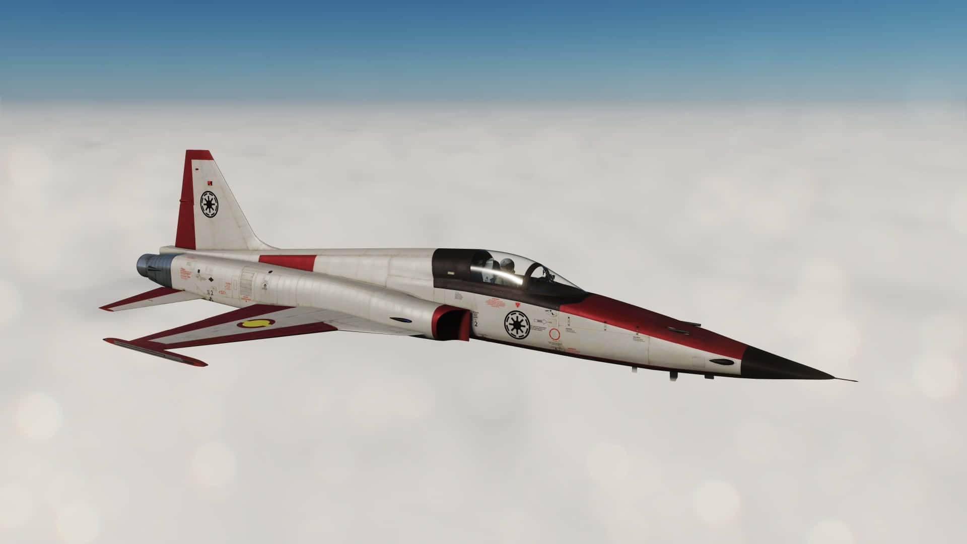 Z-95 Headhunter, silver, red, Full HD Desktop Wallpaper