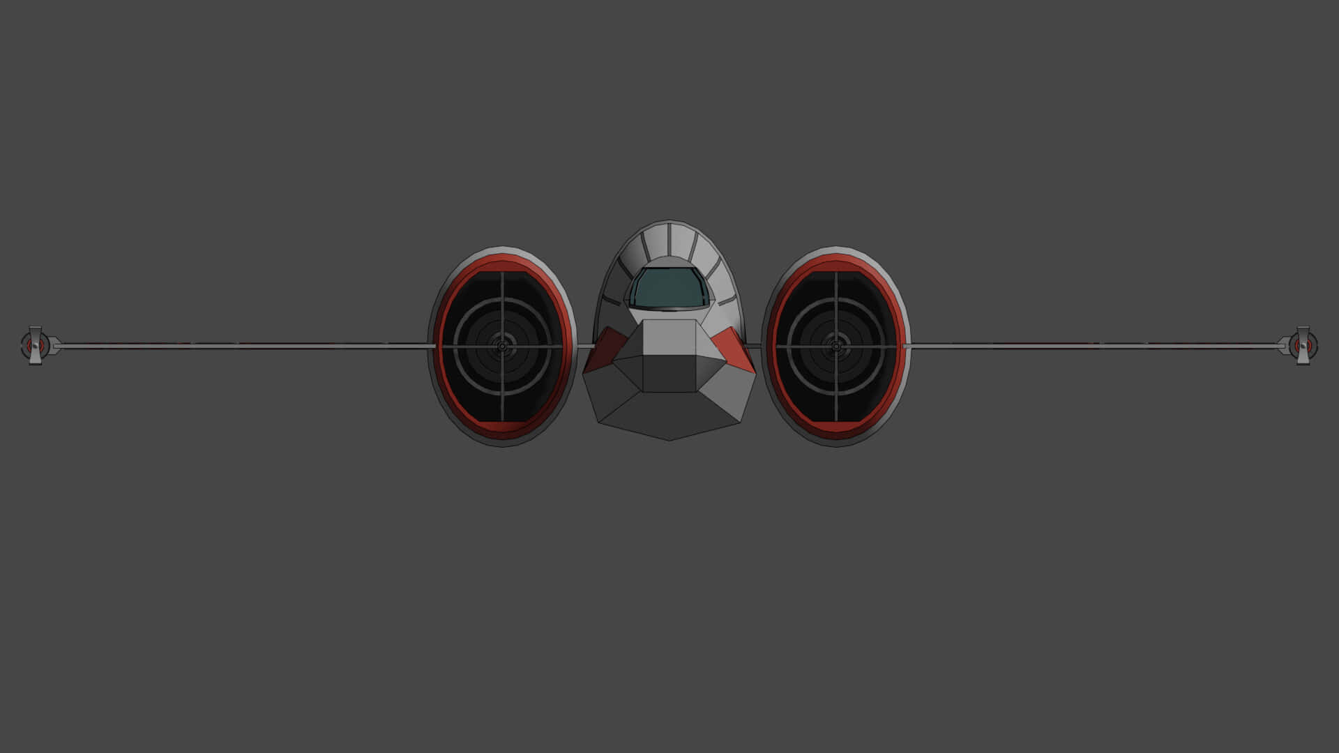 Z-95 Headhunter, red-accented engines, geometric cockpit, Full HD Desktop Wallpaper