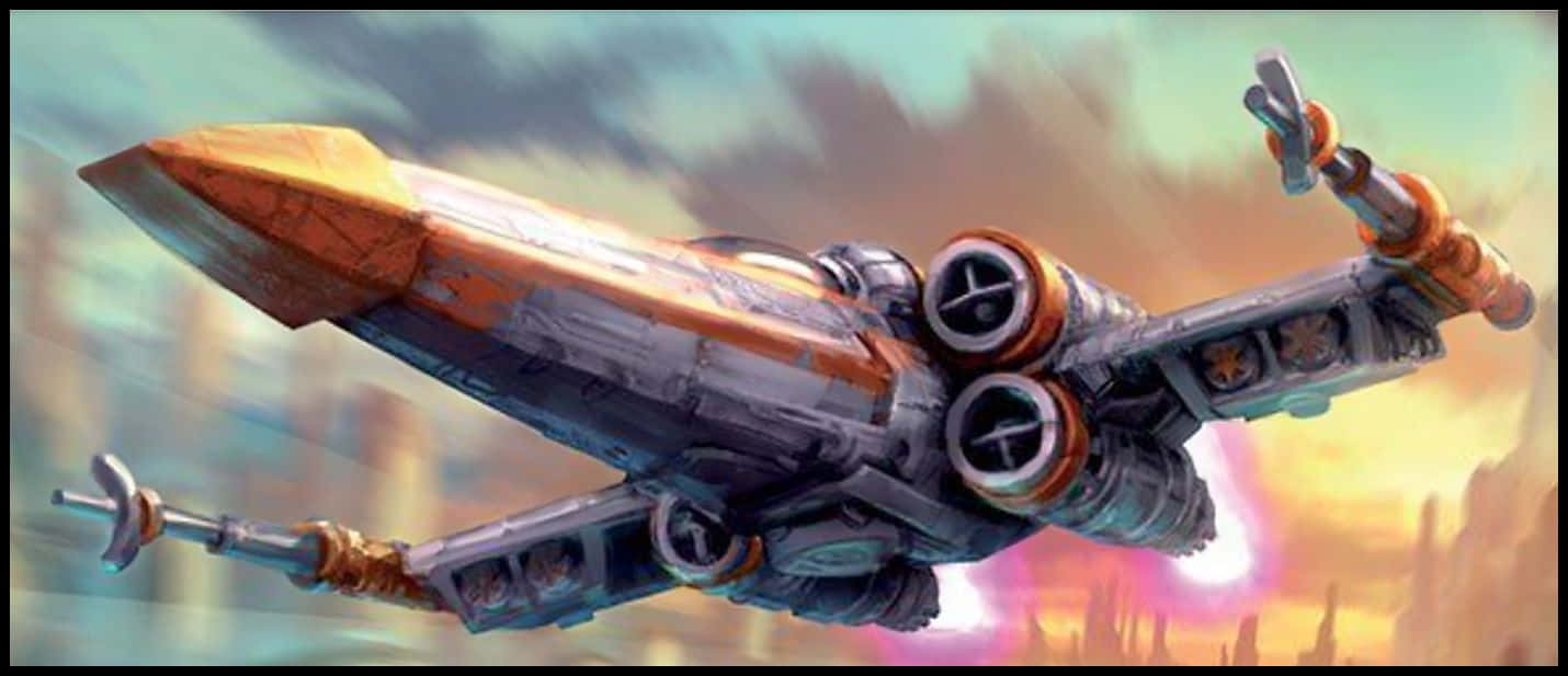 Z-95 Headhunter, sunset sky, fiery exhaust, HD Desktop Wallpaper