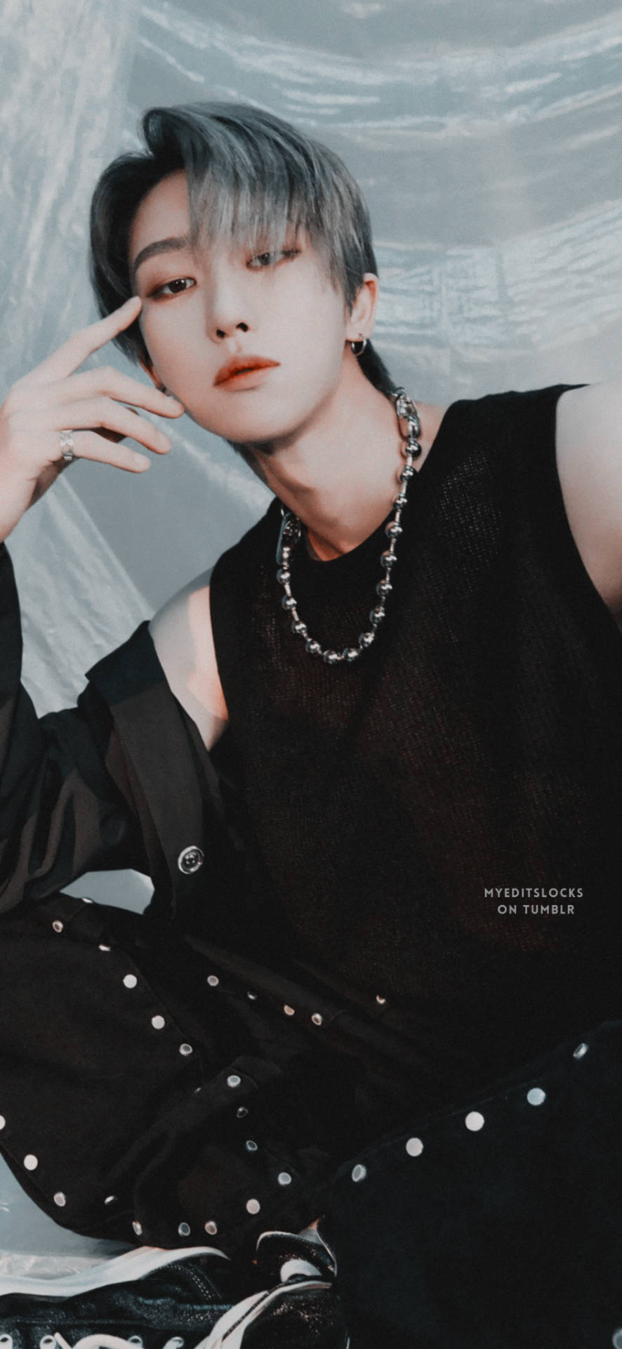 The8, silver hair, black fashion, Full HD Phone Wallpaper