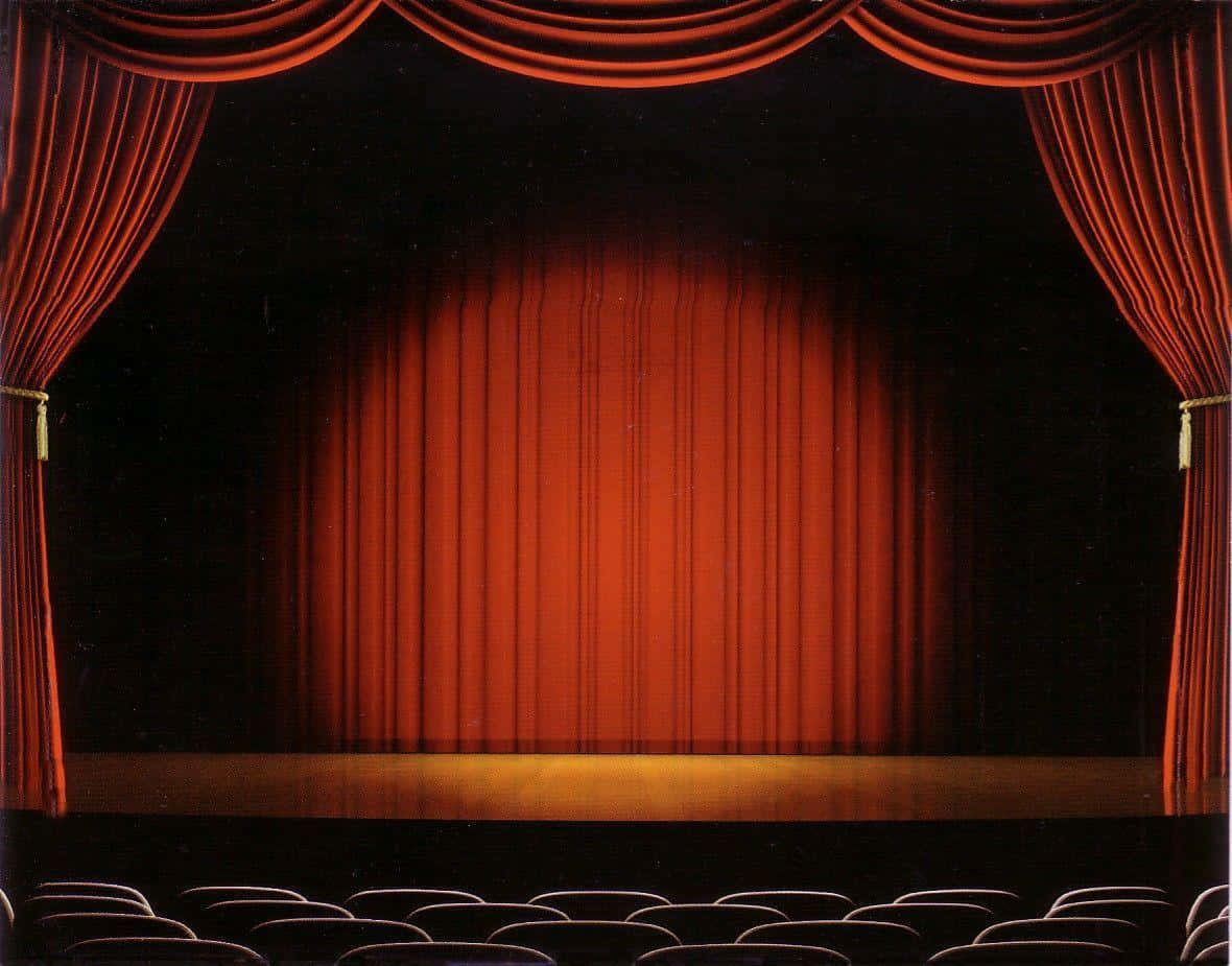 Theater, spotlight, wooden floor, SD Desktop Wallpaper