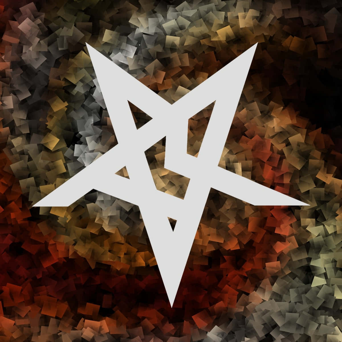 Thelema, pentagram, textured mosaic background, SD Desktop Wallpaper