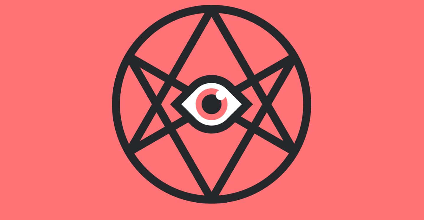 Thelema, 1437 x 747, black eye symbol, HD Desktop Wallpaper